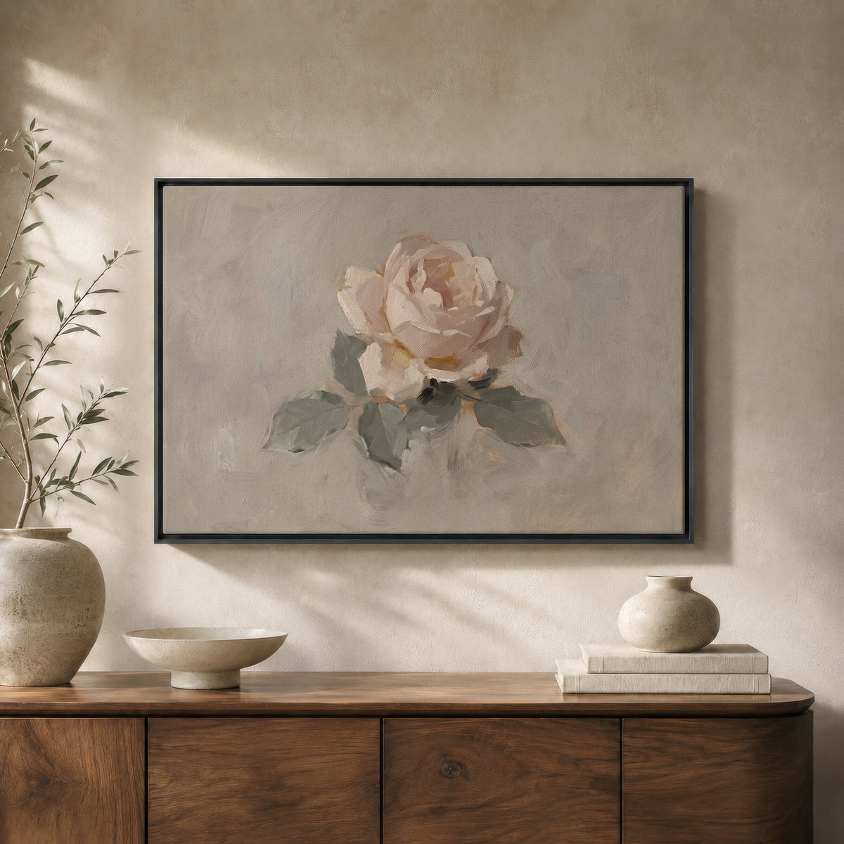 One Blush Rose wall art
