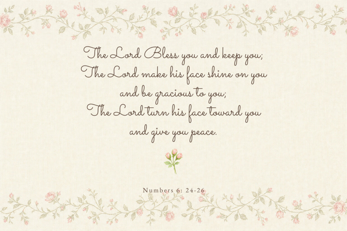 Nursery Blessing Soft Florals artwork
