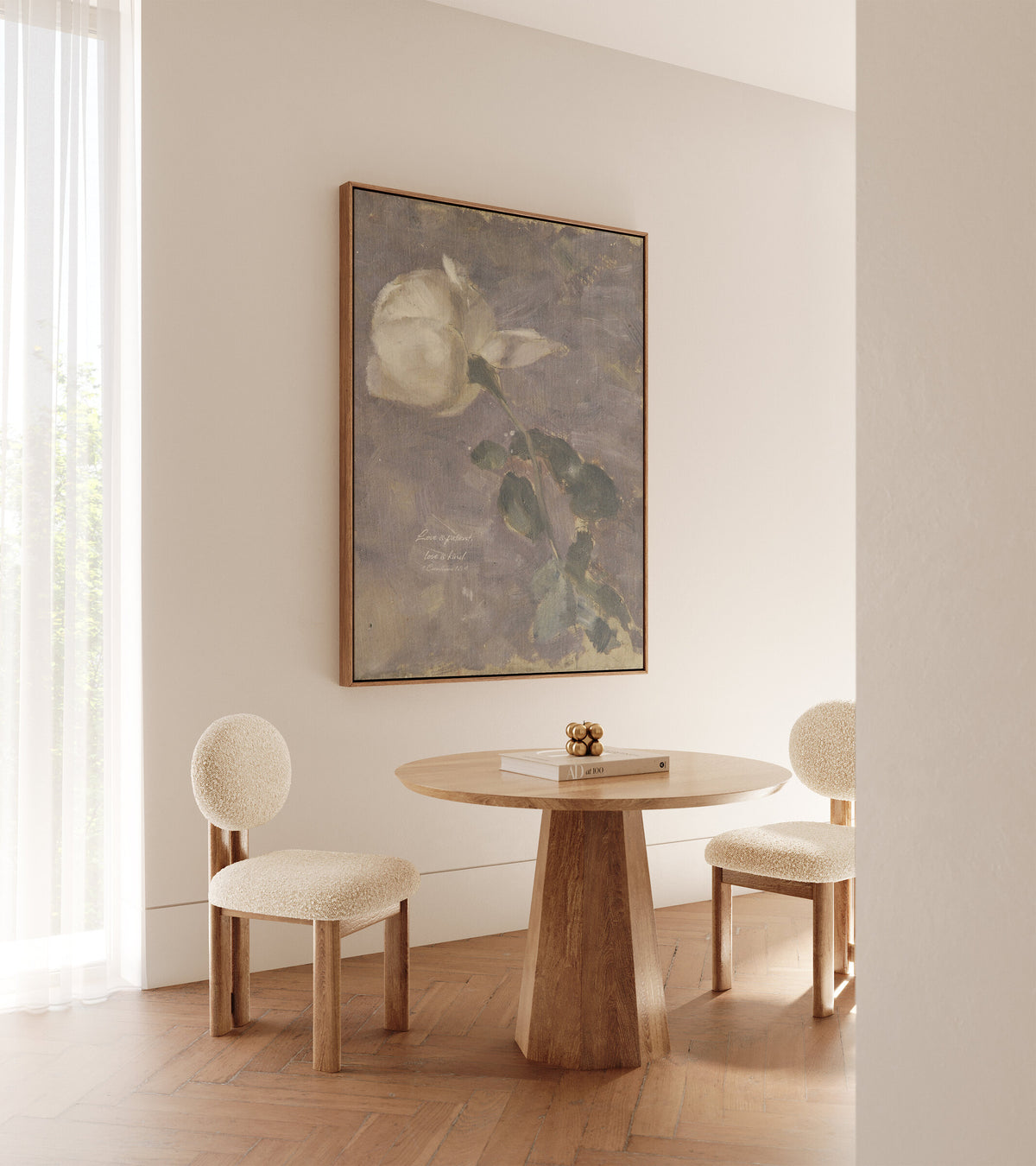 Love Is Patient Ivory Quiet Script wall art