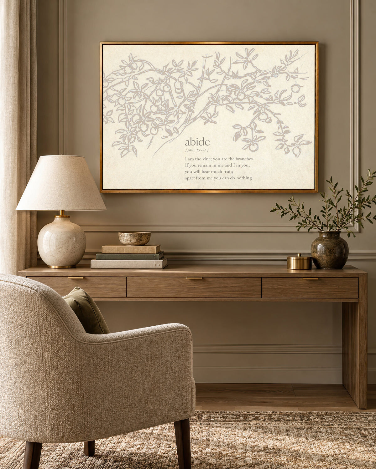 Grey Abide wall art