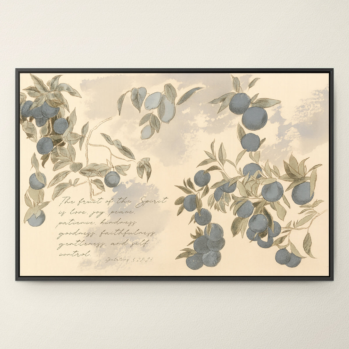 Plum Branch Verse wall art