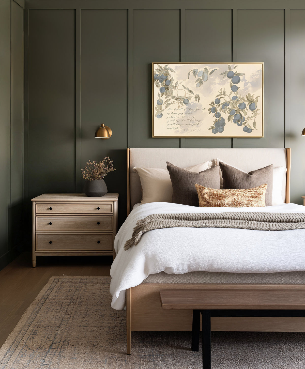 Plum Branch Verse wall art