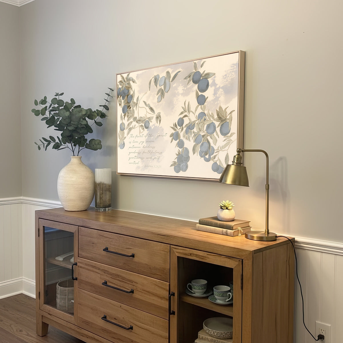 Plum Branch Verse wall art