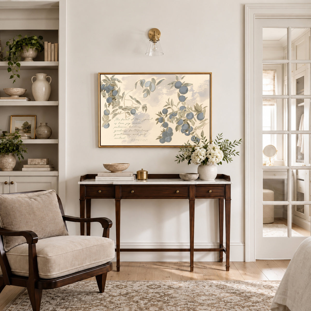 Plum Branch Verse wall art