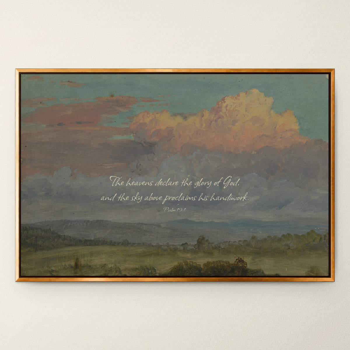 Pink Clouds over the Meadow wall art