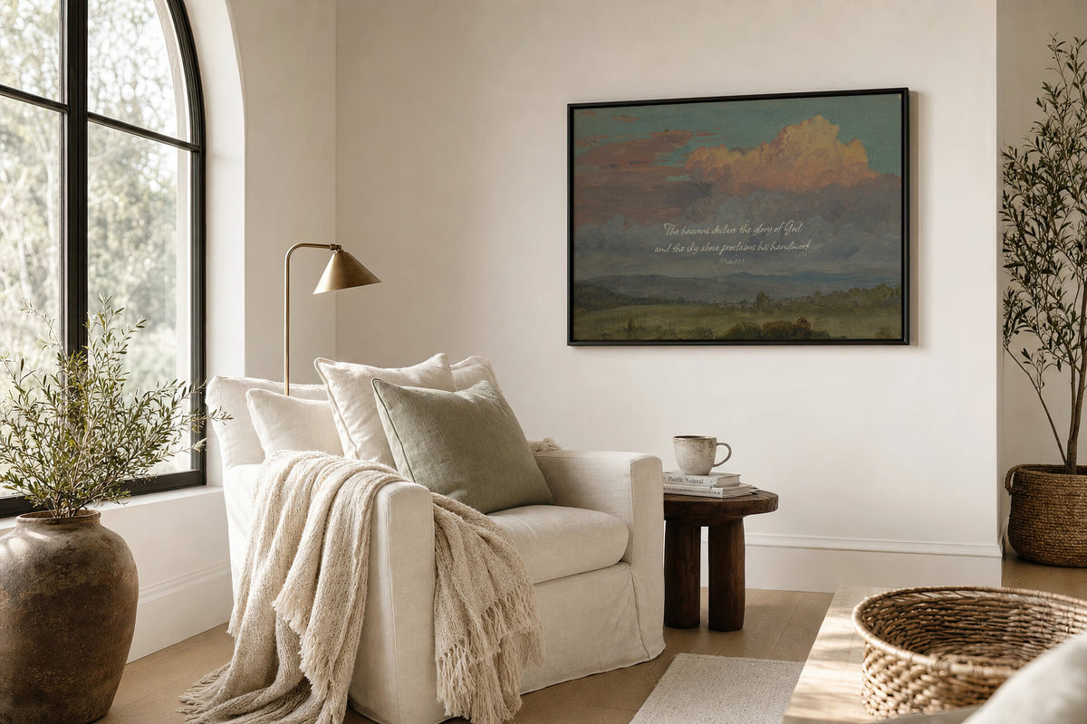 Pink Clouds over the Meadow wall art