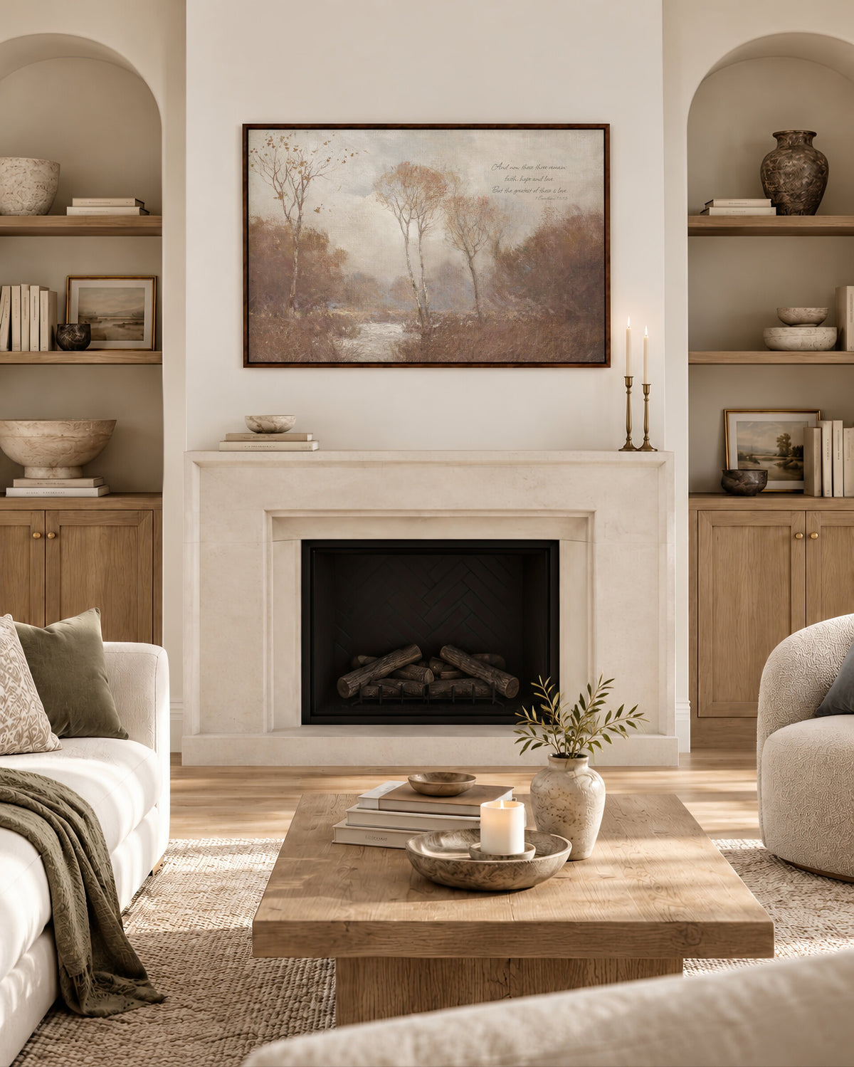 Rosy Grove by the River wall art