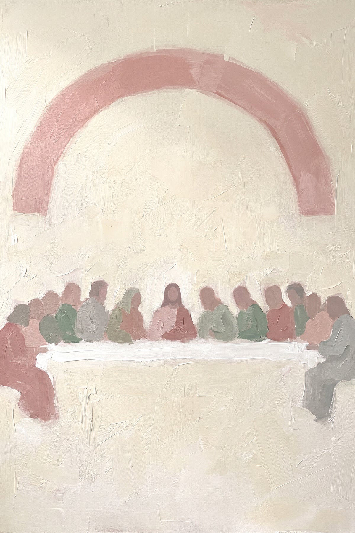 Pastel Last Supper with Arch artwork