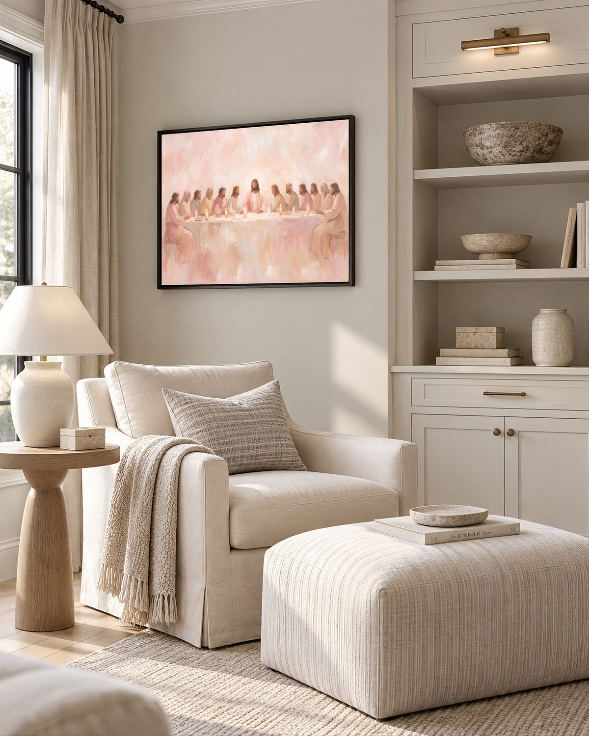 Last Supper Blush Champagne wall art