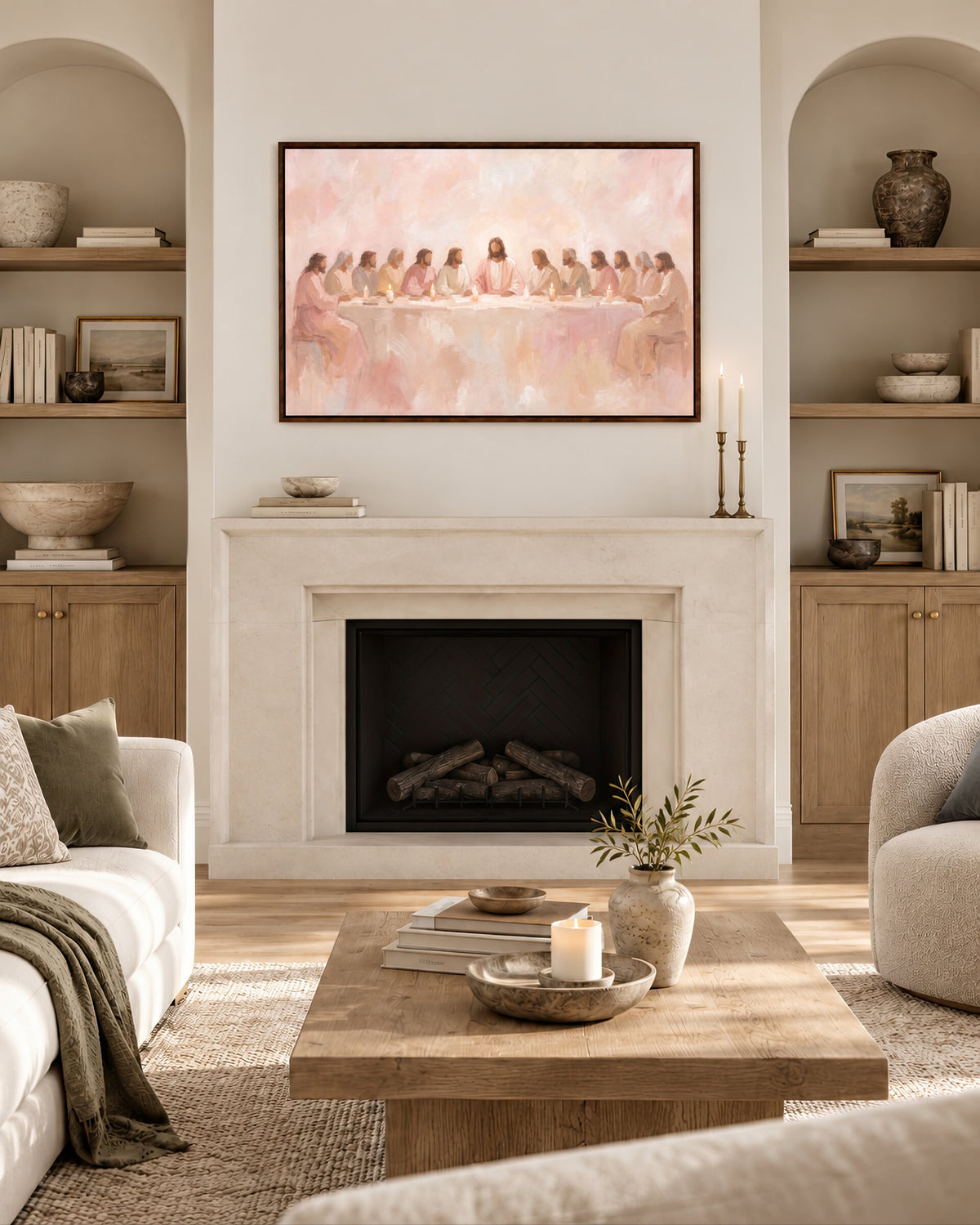 Last Supper Blush Champagne wall art