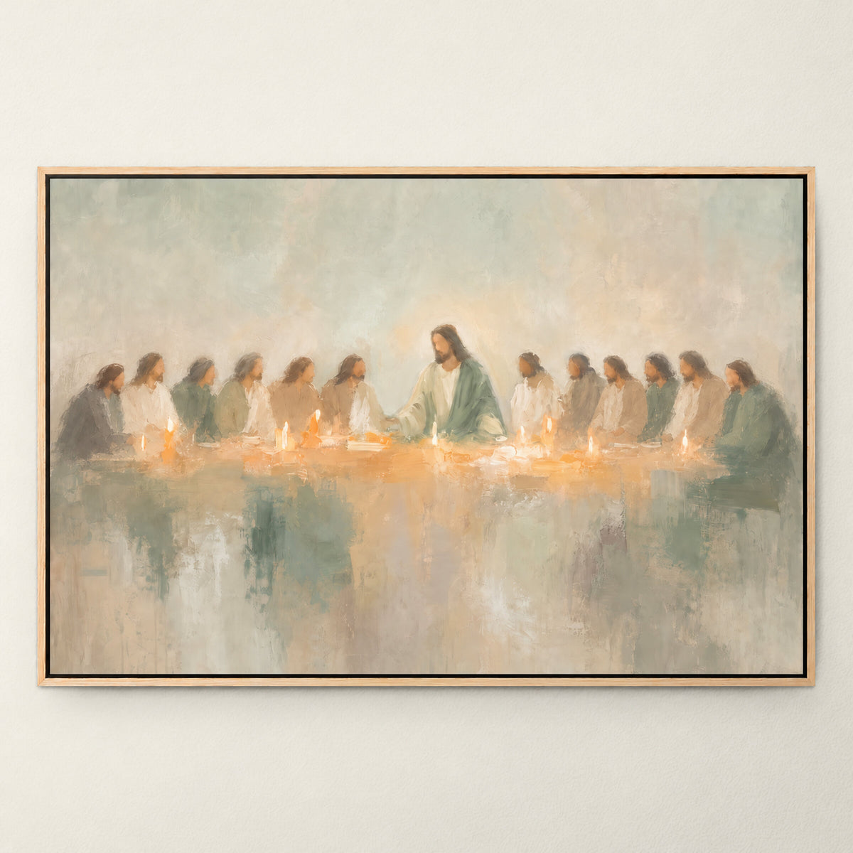 Last Supper Sage Cream wall art