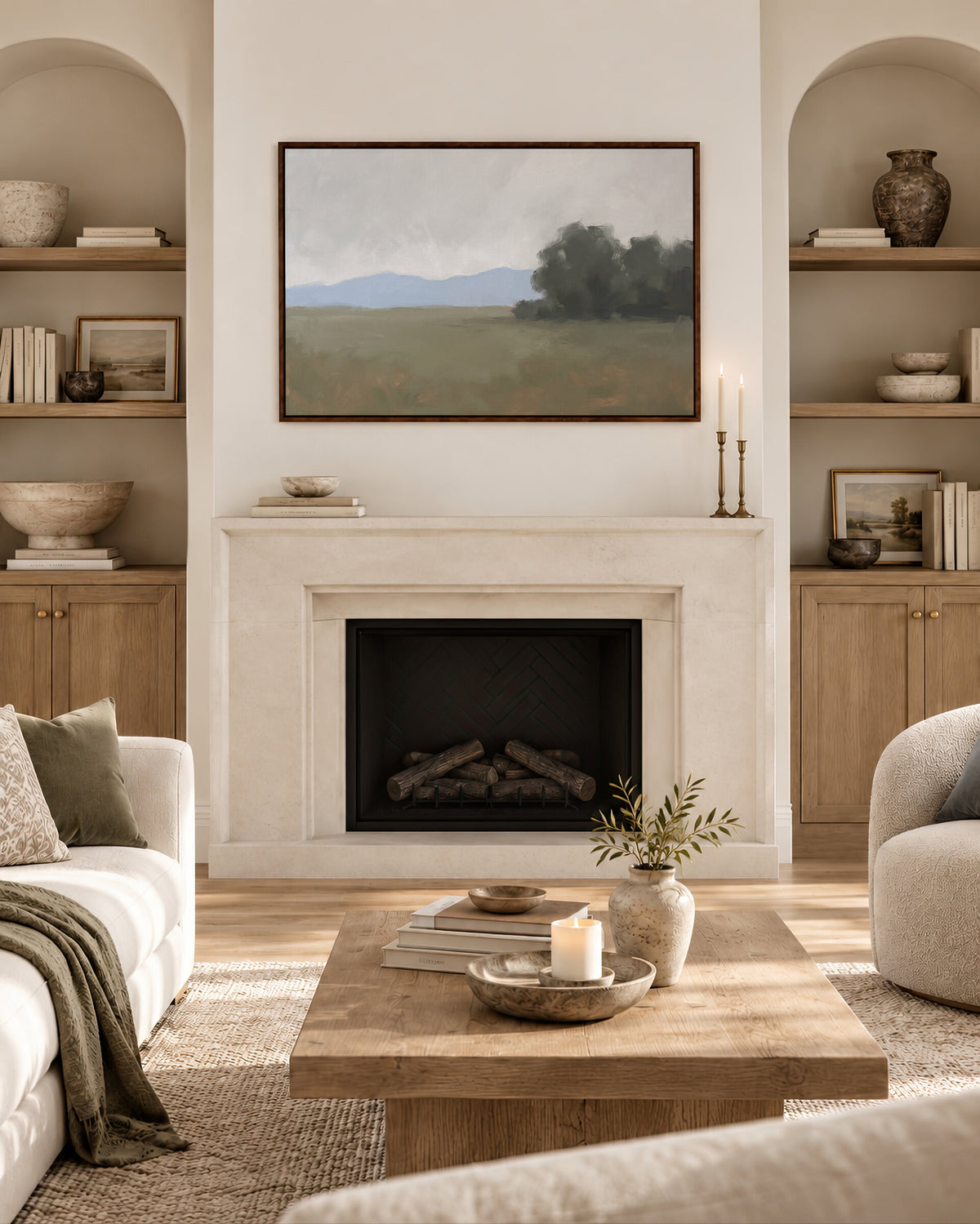 Mountains and Field wall art