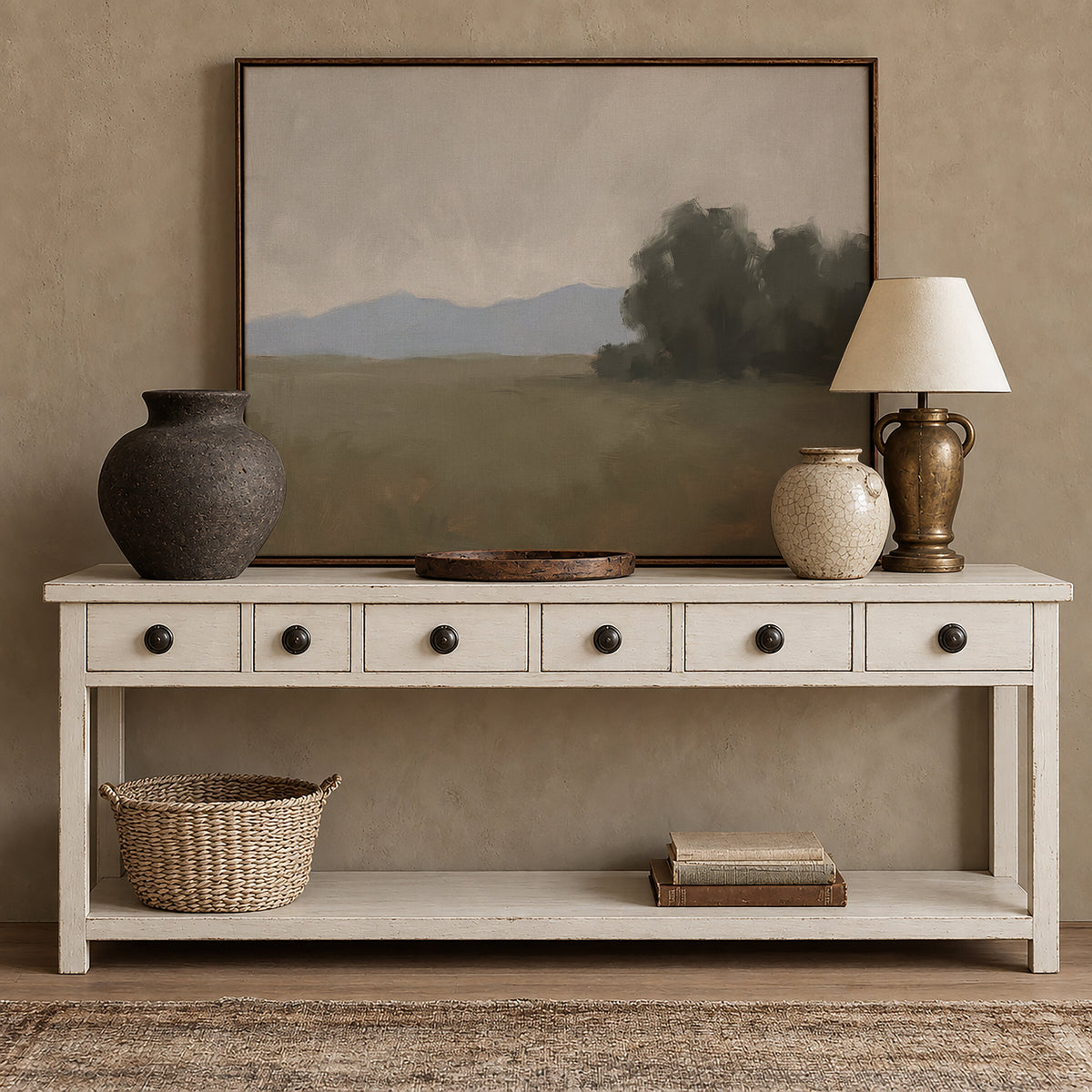 Mountains and Field wall art