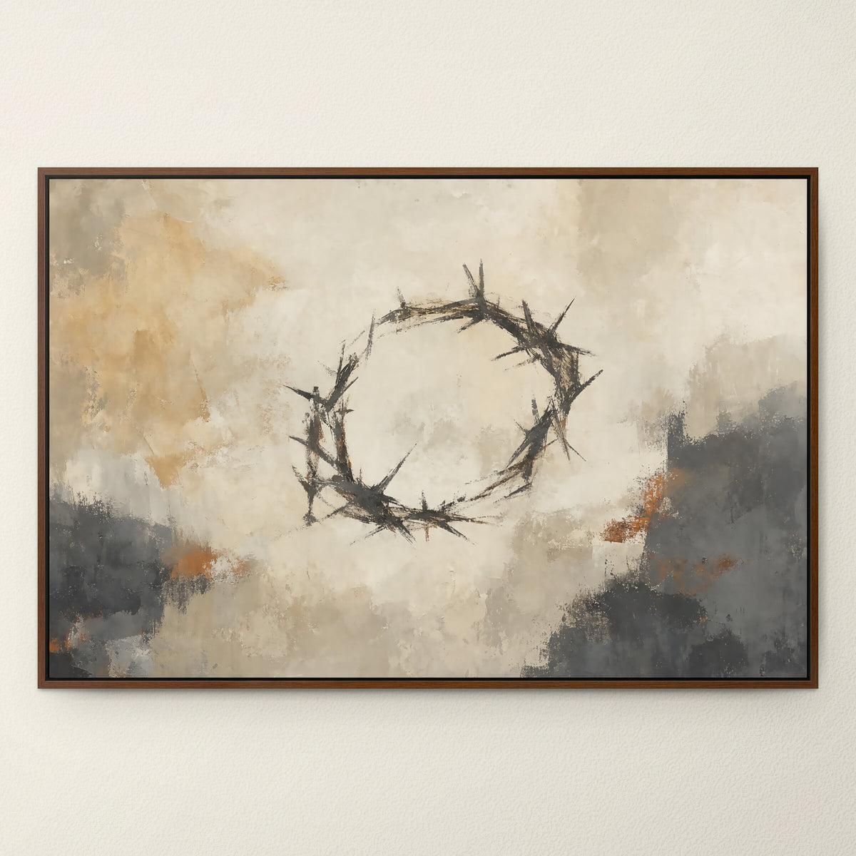 Crown of Thorns Grey Abstract wall art