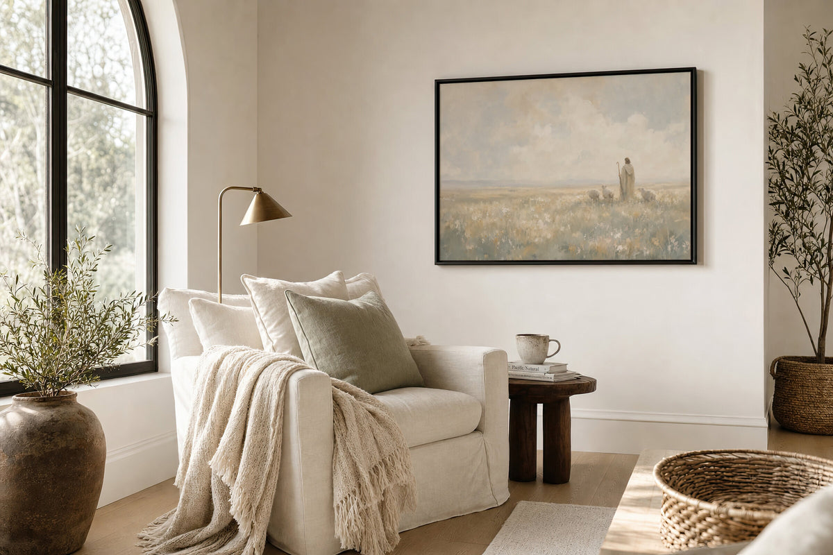 Shepherd In The Wide Field wall art