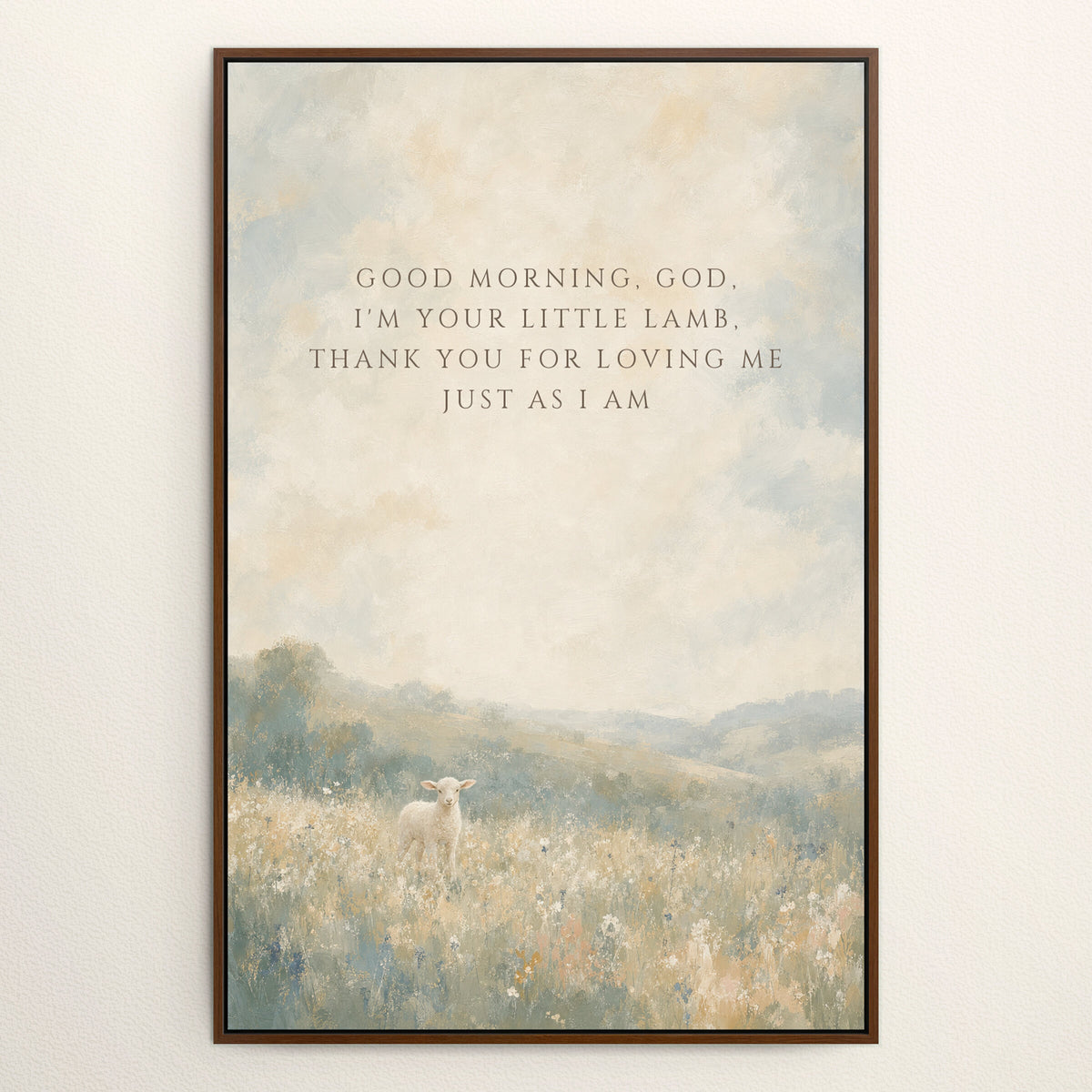 Your Little Lamb Meadow (Portrait) wall art
