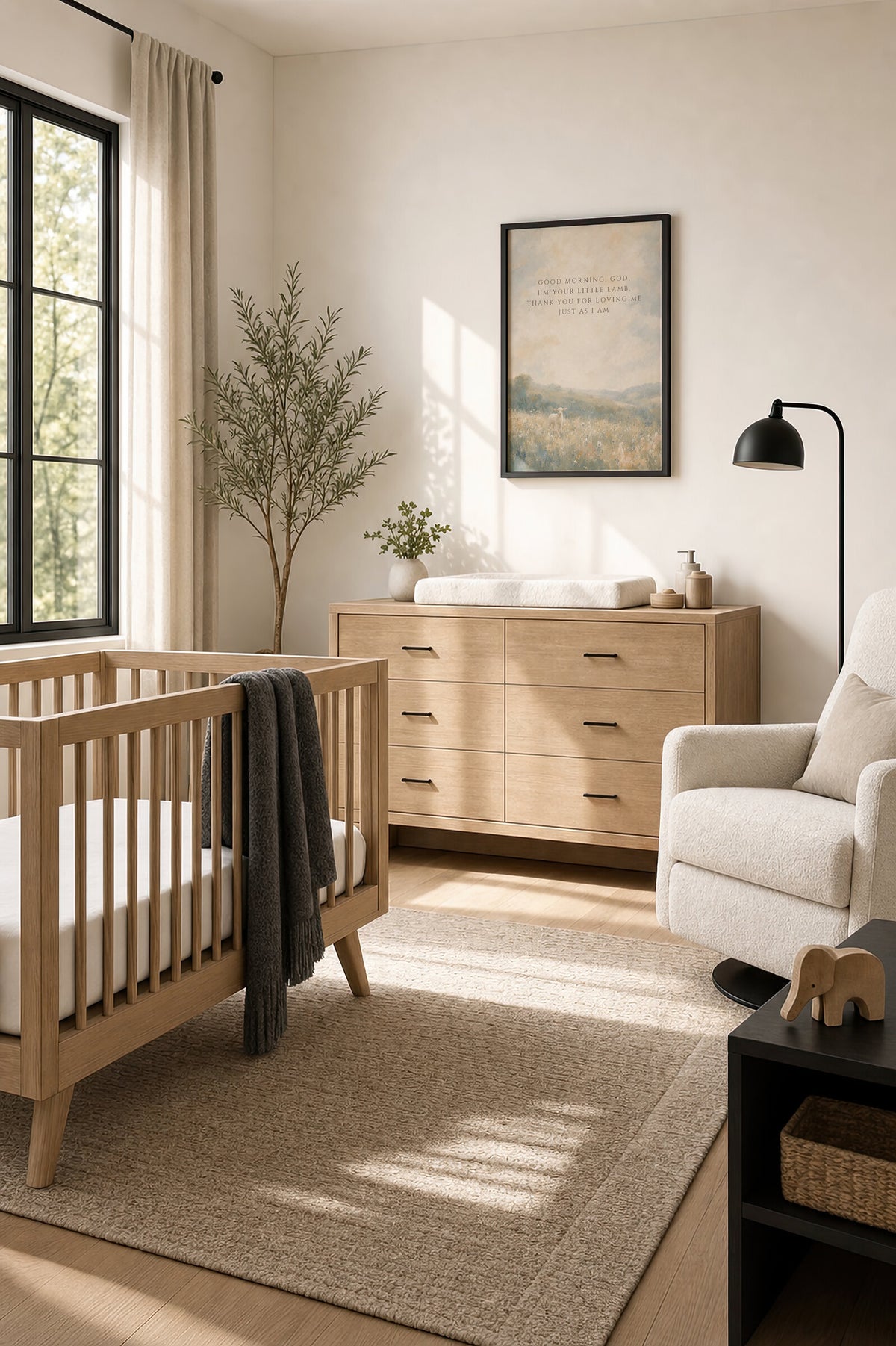 Your Little Lamb Meadow (Portrait) wall art
