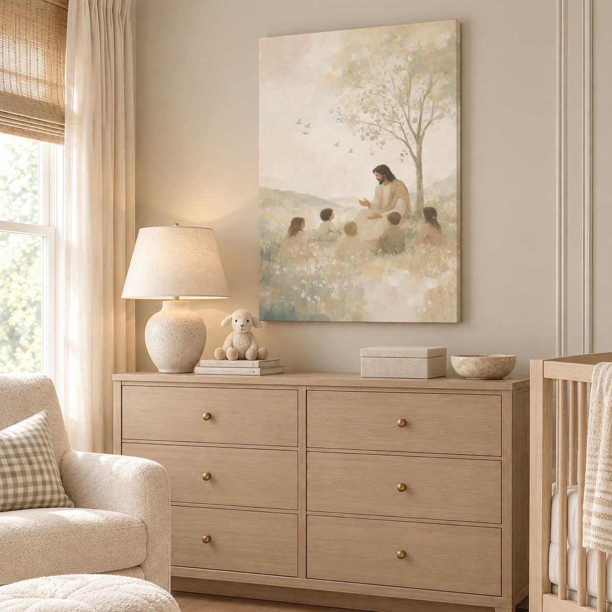 Let the Little Children Come Beneath the Tree wall art