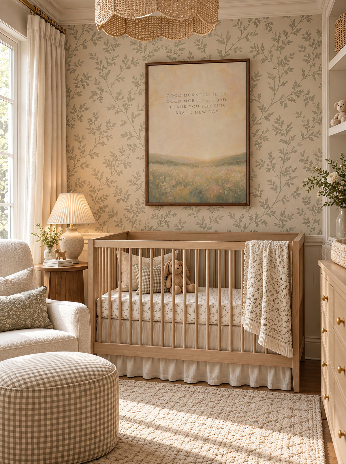 Good Morning Jesus Meadow (Portrait) wall art