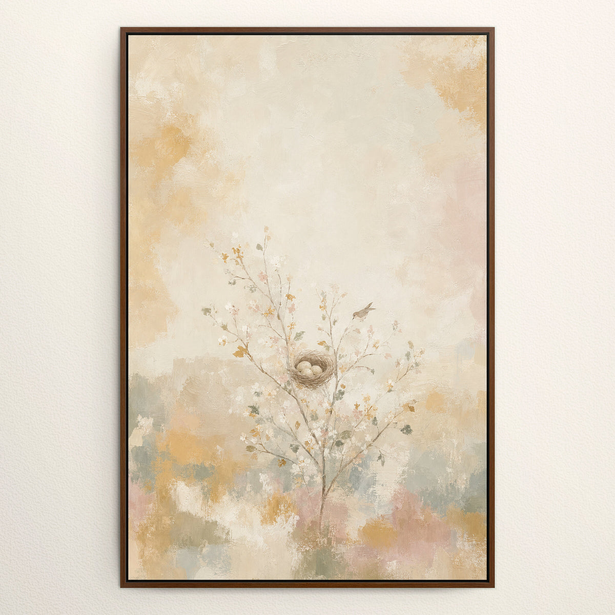Nest in the Blossom Branch wall art