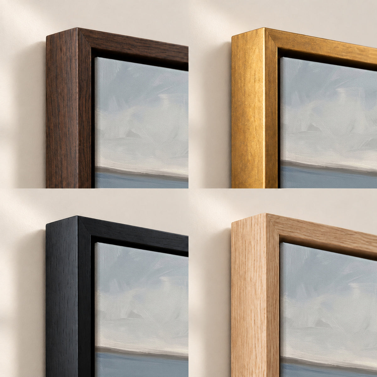 Skipping Stones with Jesus frame finish options: Brown, Gold, Black and Natural