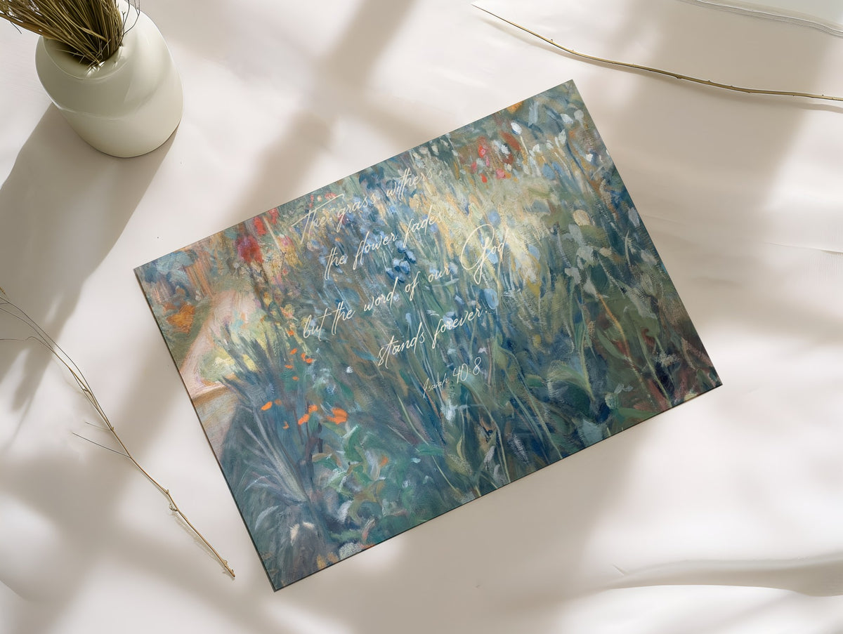 Gentle Faith Print — Scripture Wall Art as an unframed matte paper print