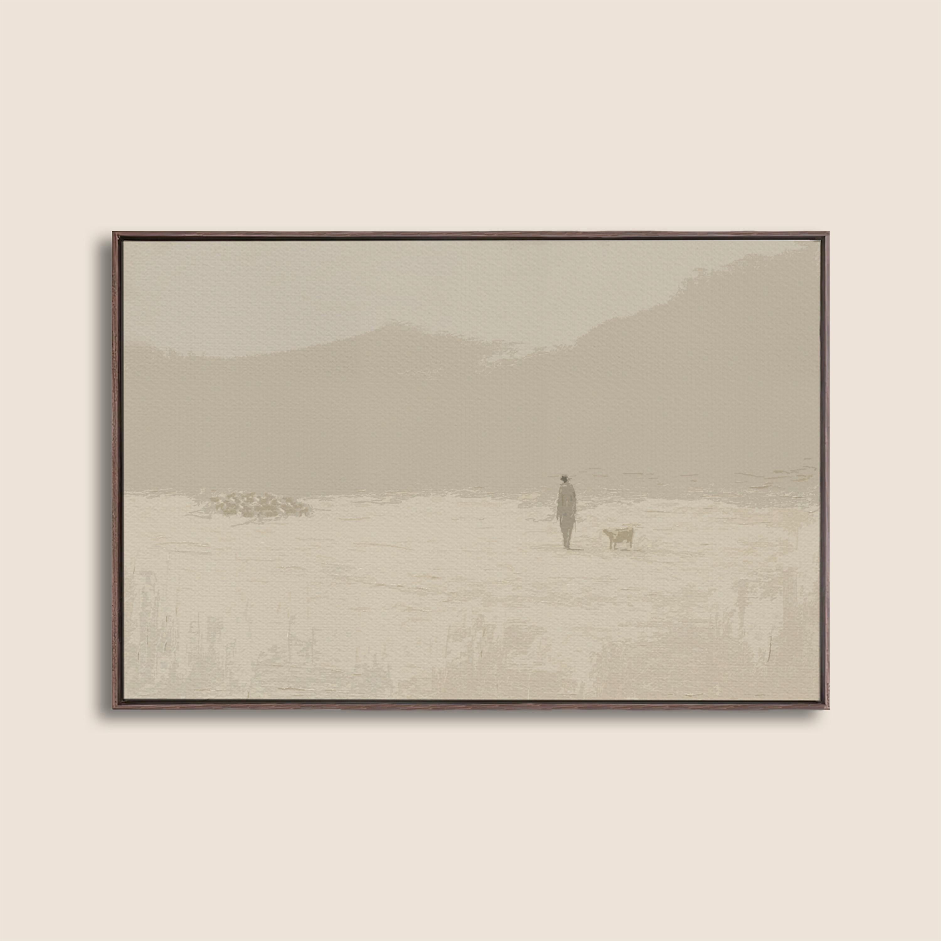 Leave the 99 - Christian Wall Art Print, Minimalist Lost Sheep Print, Faith-Based Home Decor