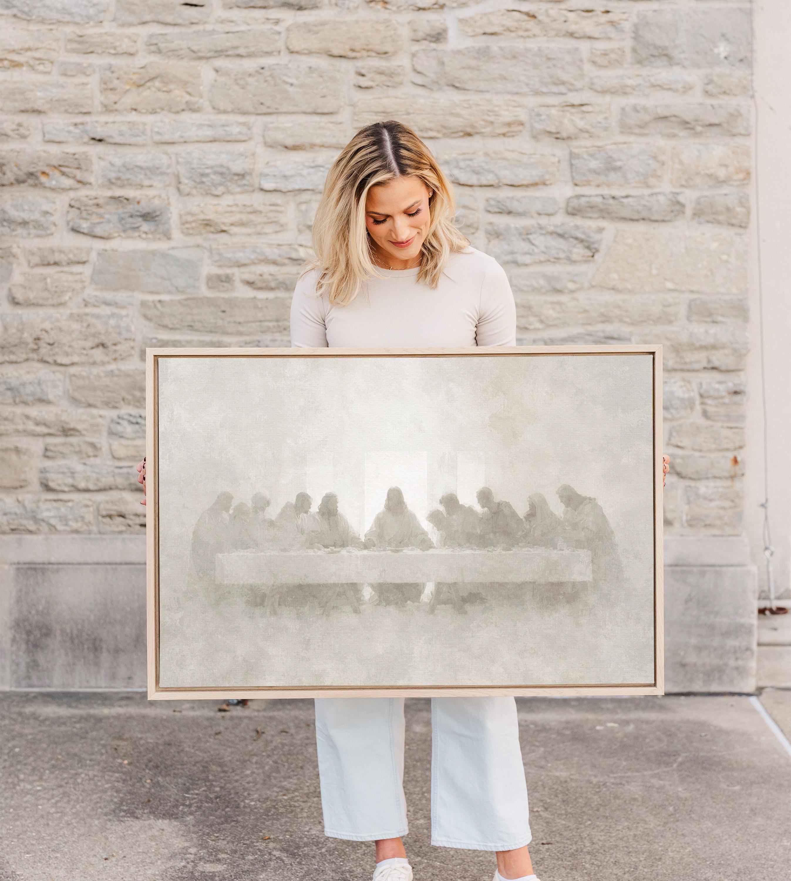 Minimalist Last Supper Wall Art - Christian Painting