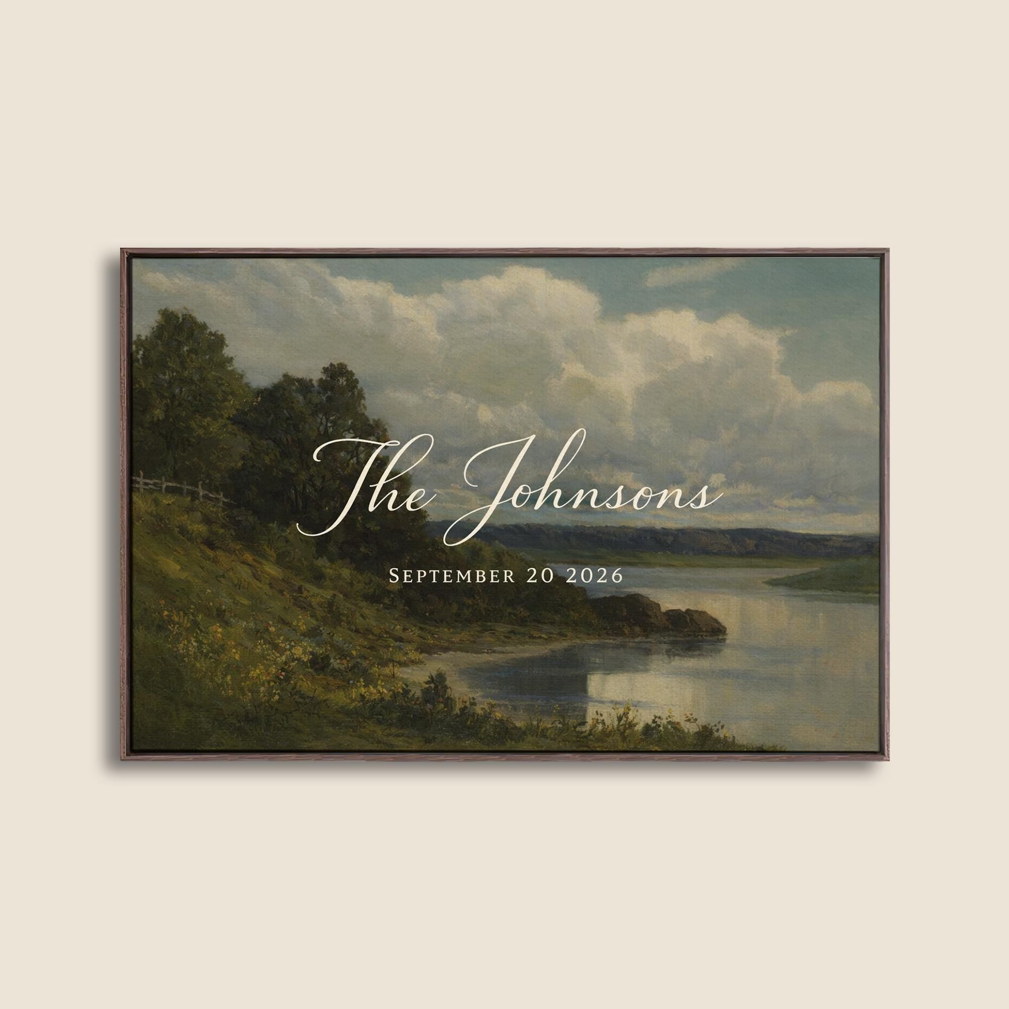 Custom Vintage Art Wedding Newlyweds Sign - Reception or Home Decor - Wedding Gift