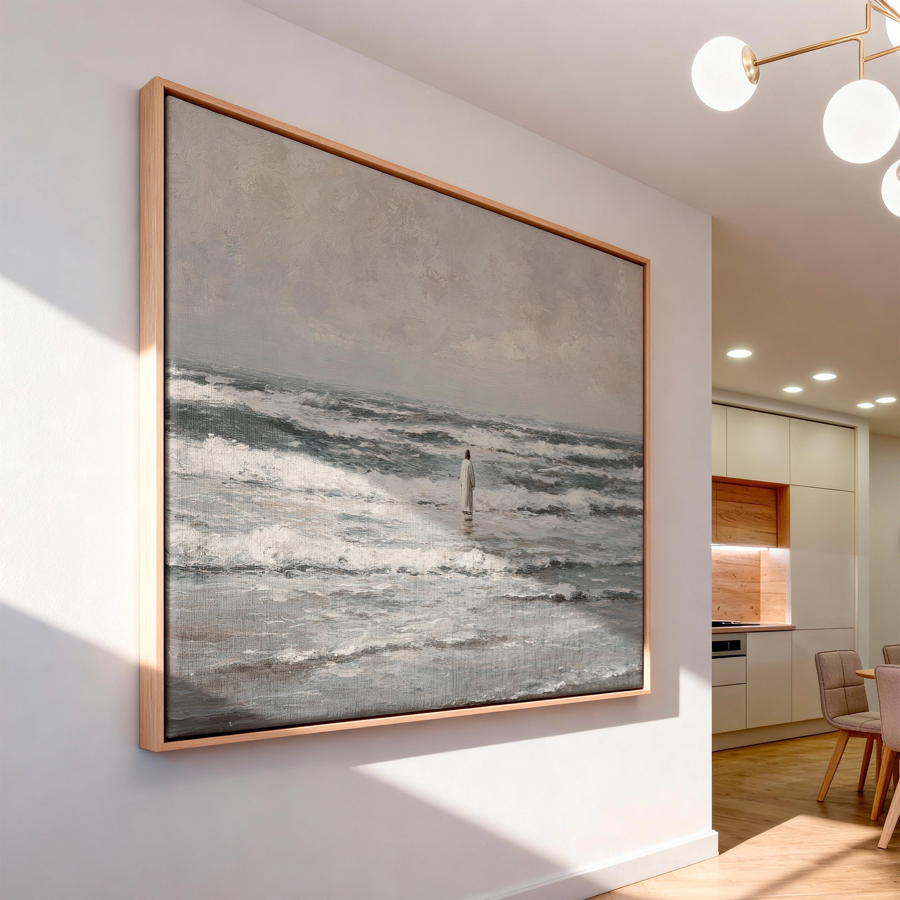 Power Over the Waves and Ocean - Christian Wall Decor, Ocean Art Print