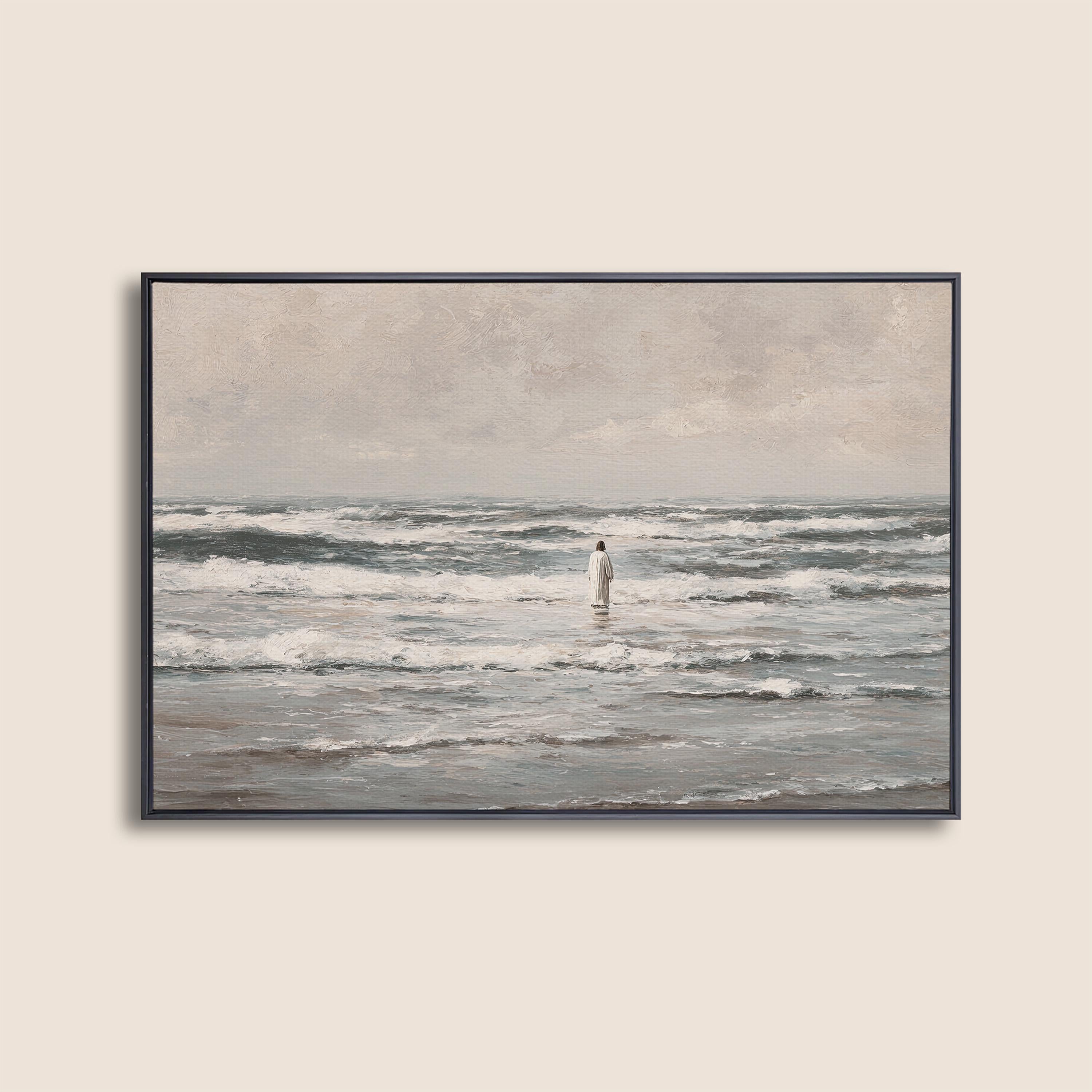 Power Over the Waves and Ocean - Christian Wall Decor, Ocean Art Print