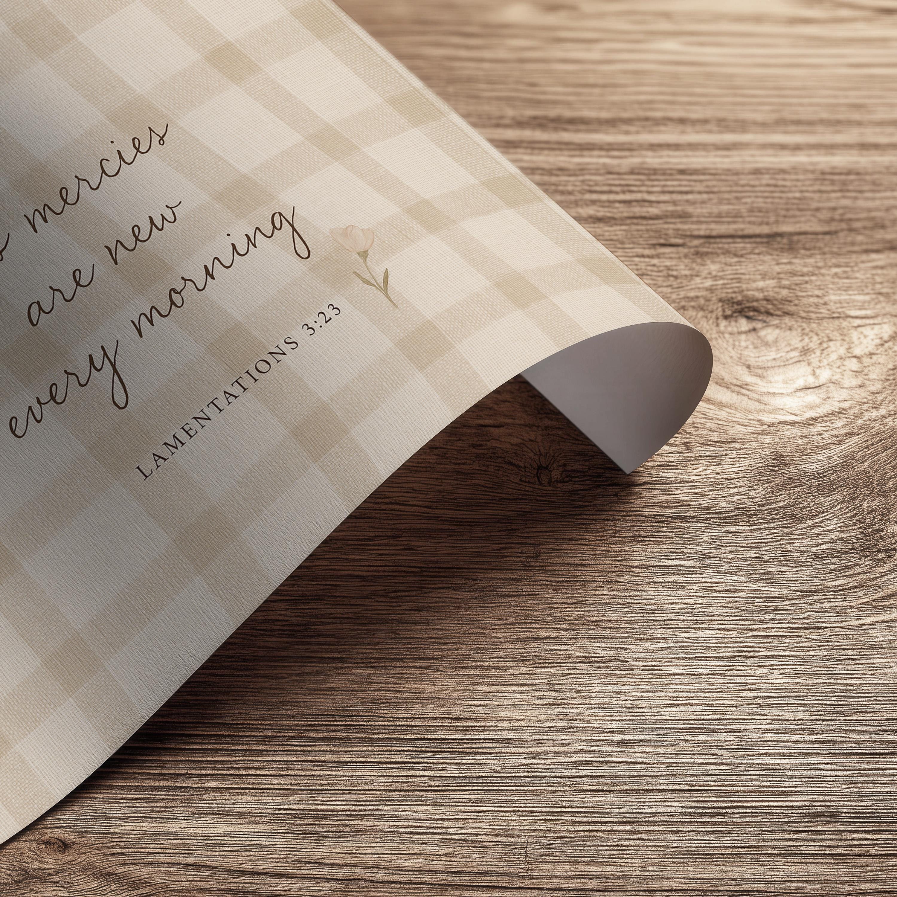 Baby Girl Nursery Decor Lamentations 3:23, God’s Mercies Are New Every Morning Artwork