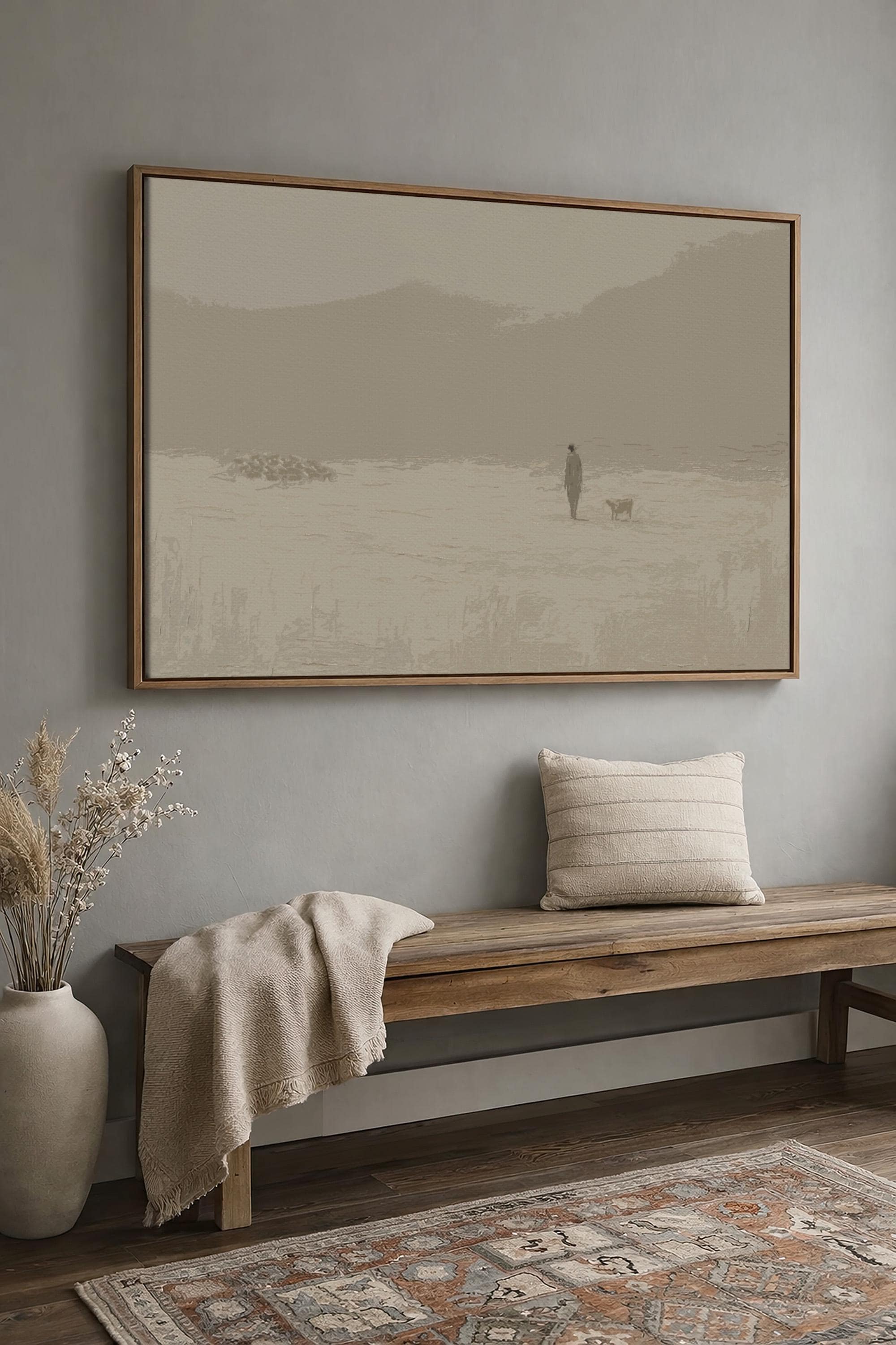 Leave the 99 - Christian Wall Art Print, Minimalist Lost Sheep Print, Faith-Based Home Decor