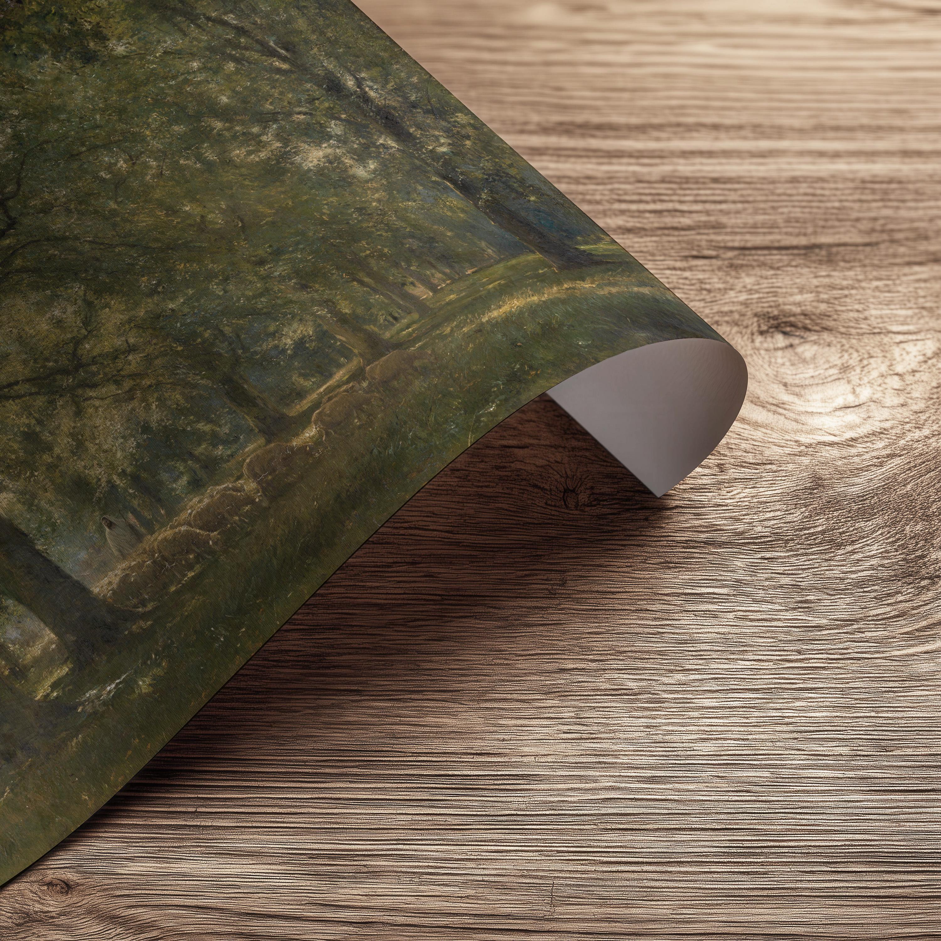 The Good Shepherd Meadow Landscape Print, Vintage Pastoral Wall Art with Sheep, Psalm 23 Inspired