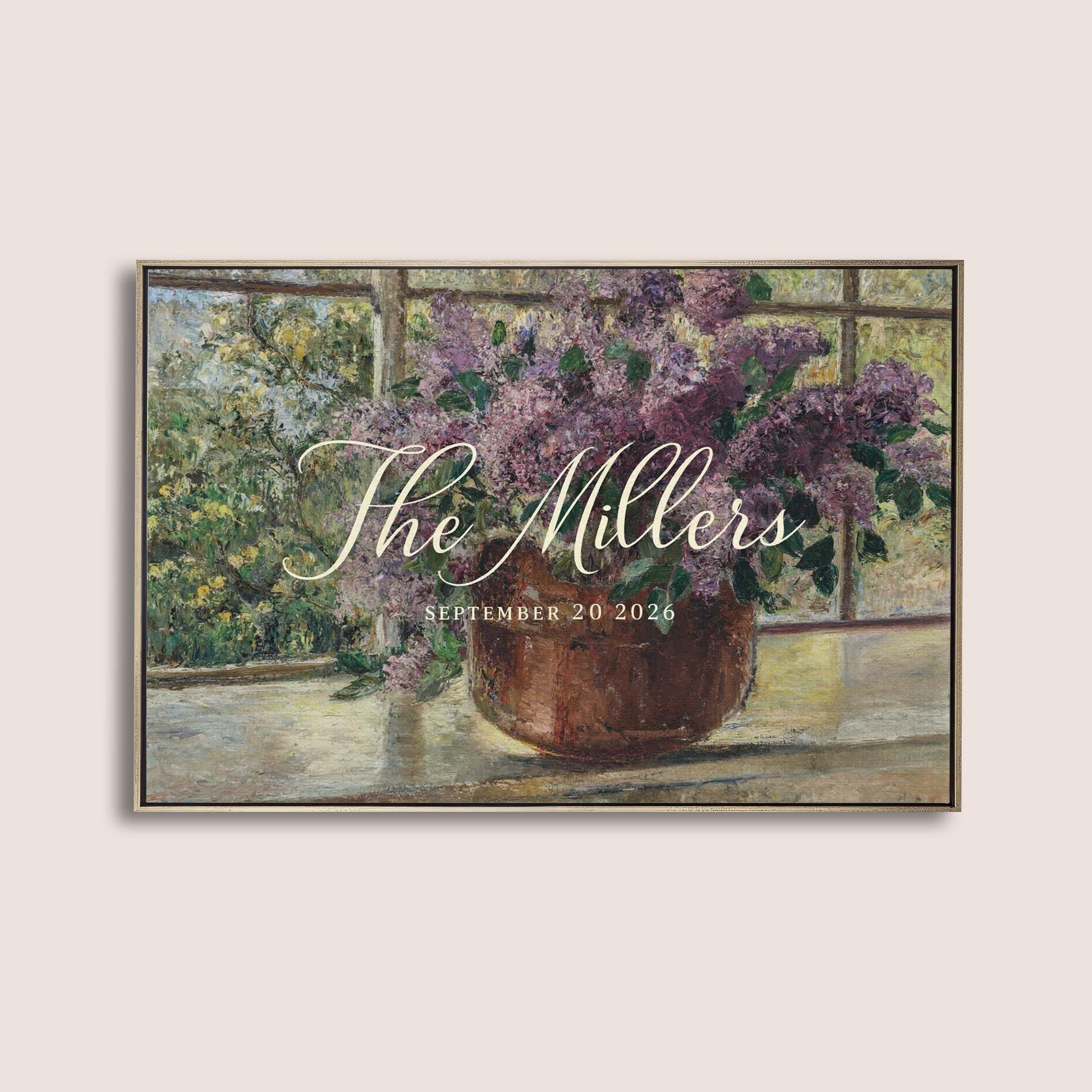 Custom Vintage Art Wedding Newlyweds Sign - Reception or Home Decor - Wedding Gift