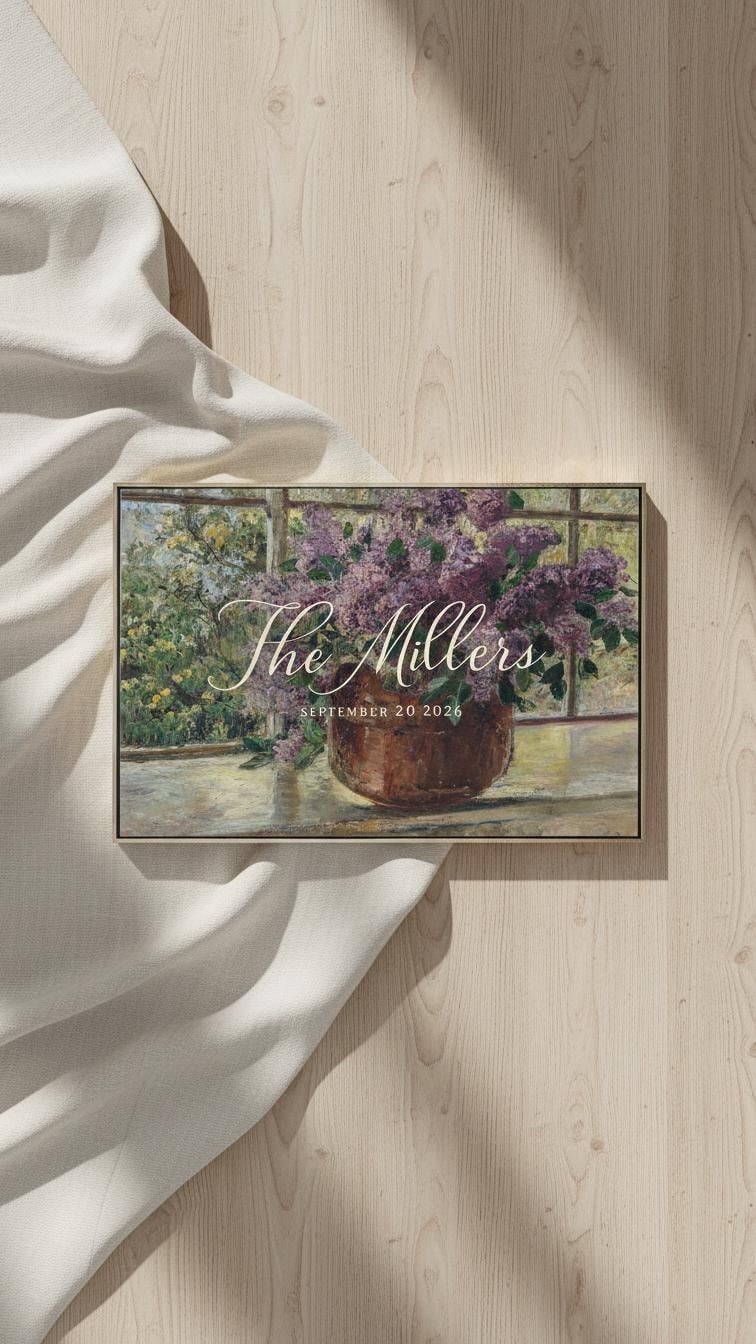 Custom Vintage Art Wedding Newlyweds Sign - Reception or Home Decor - Wedding Gift