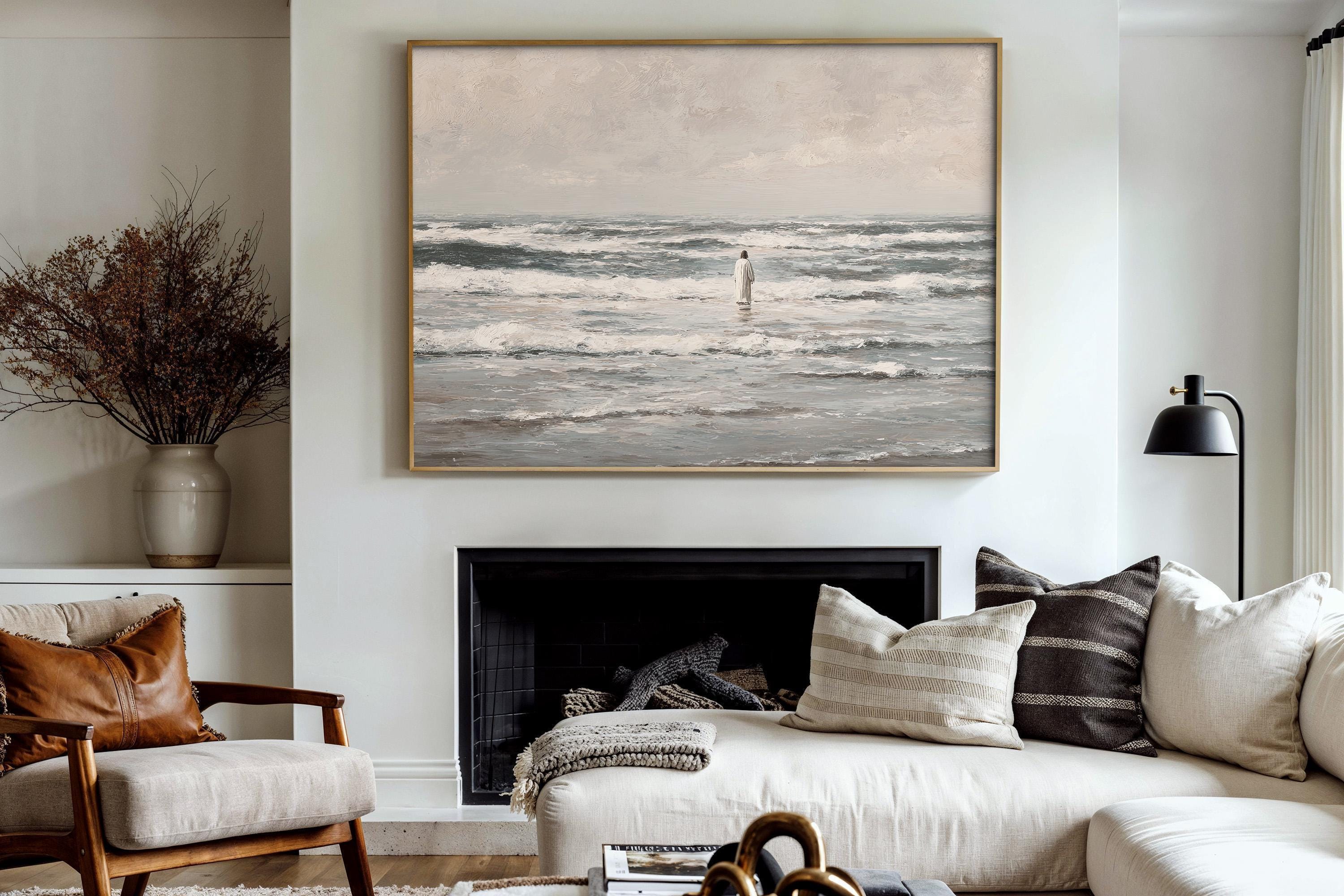 Power Over the Waves and Ocean - Christian Wall Decor, Ocean Art Print