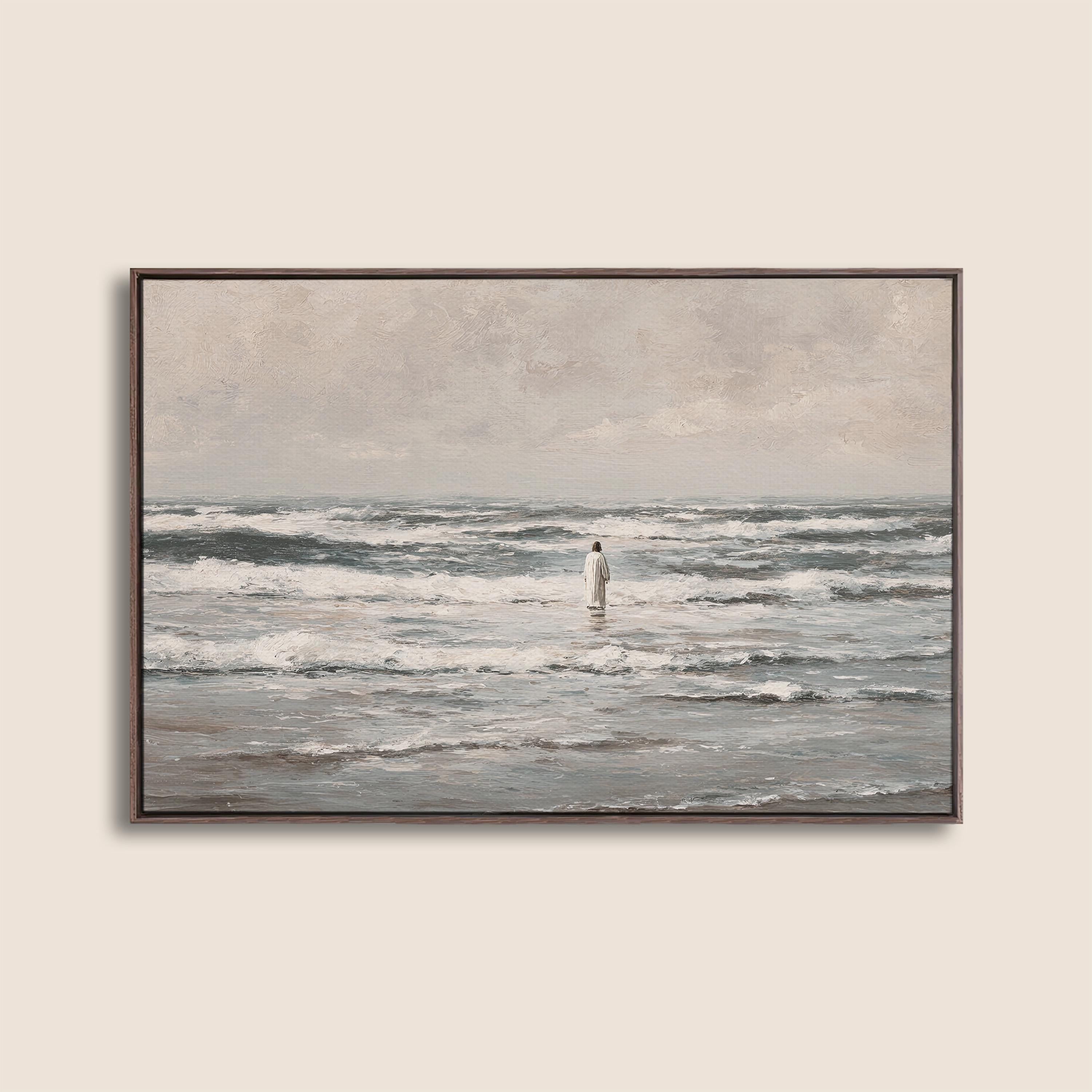 Power Over the Waves and Ocean - Christian Wall Decor, Ocean Art Print