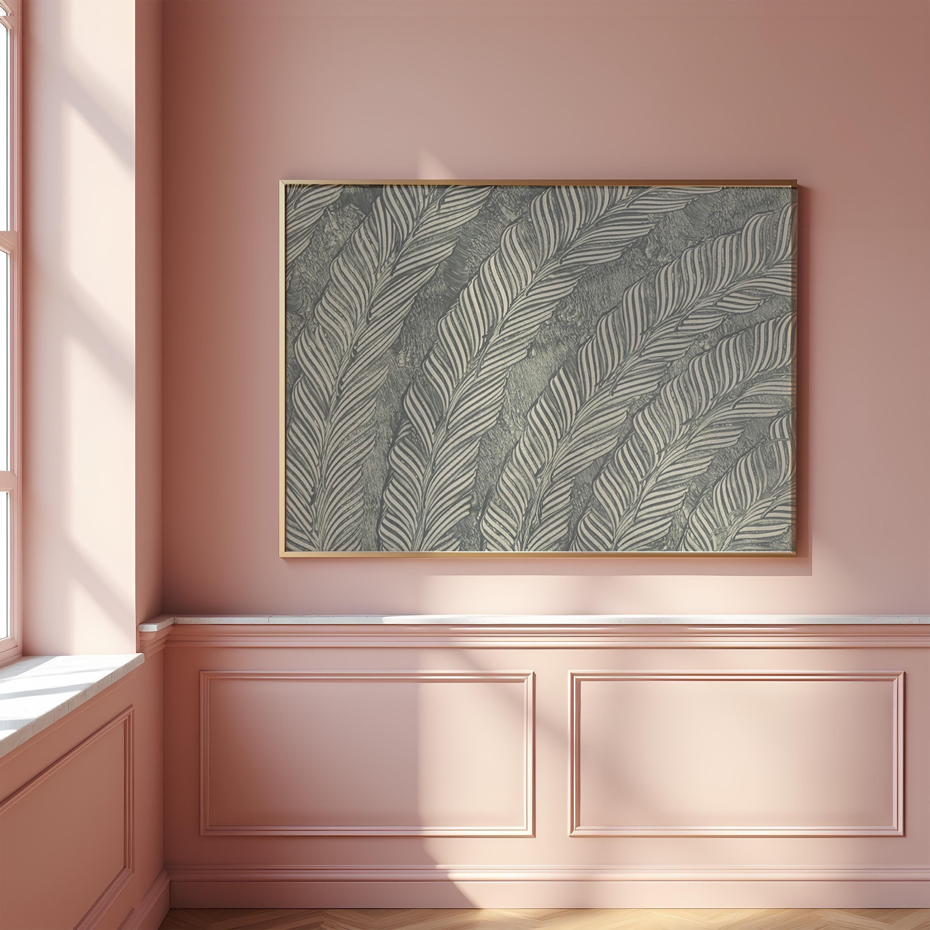 Neutral Botanical Wall Art, Green Palm Leaf Print, Earthy Faith Home Decor