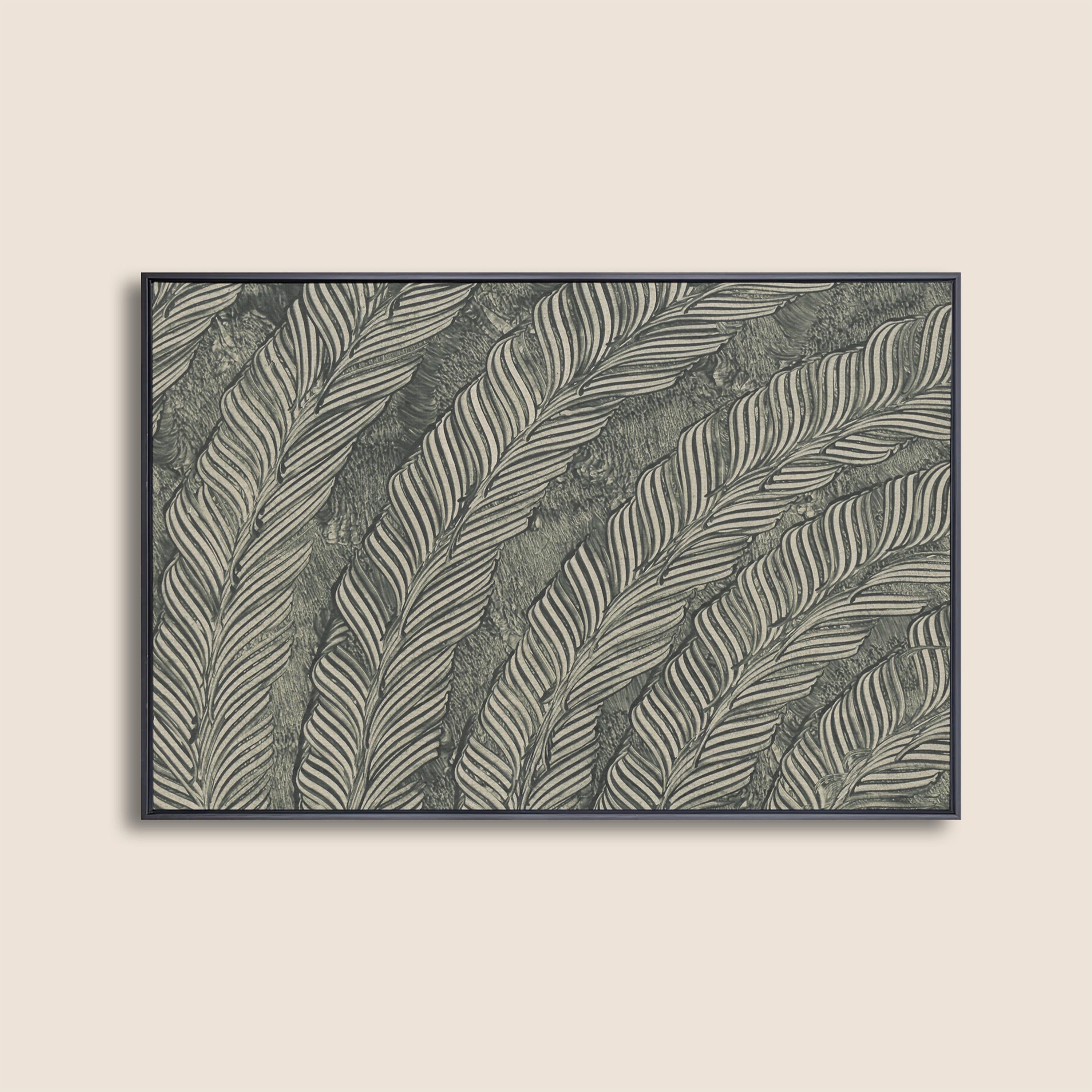 Neutral Botanical Wall Art, Green Palm Leaf Print, Earthy Faith Home Decor