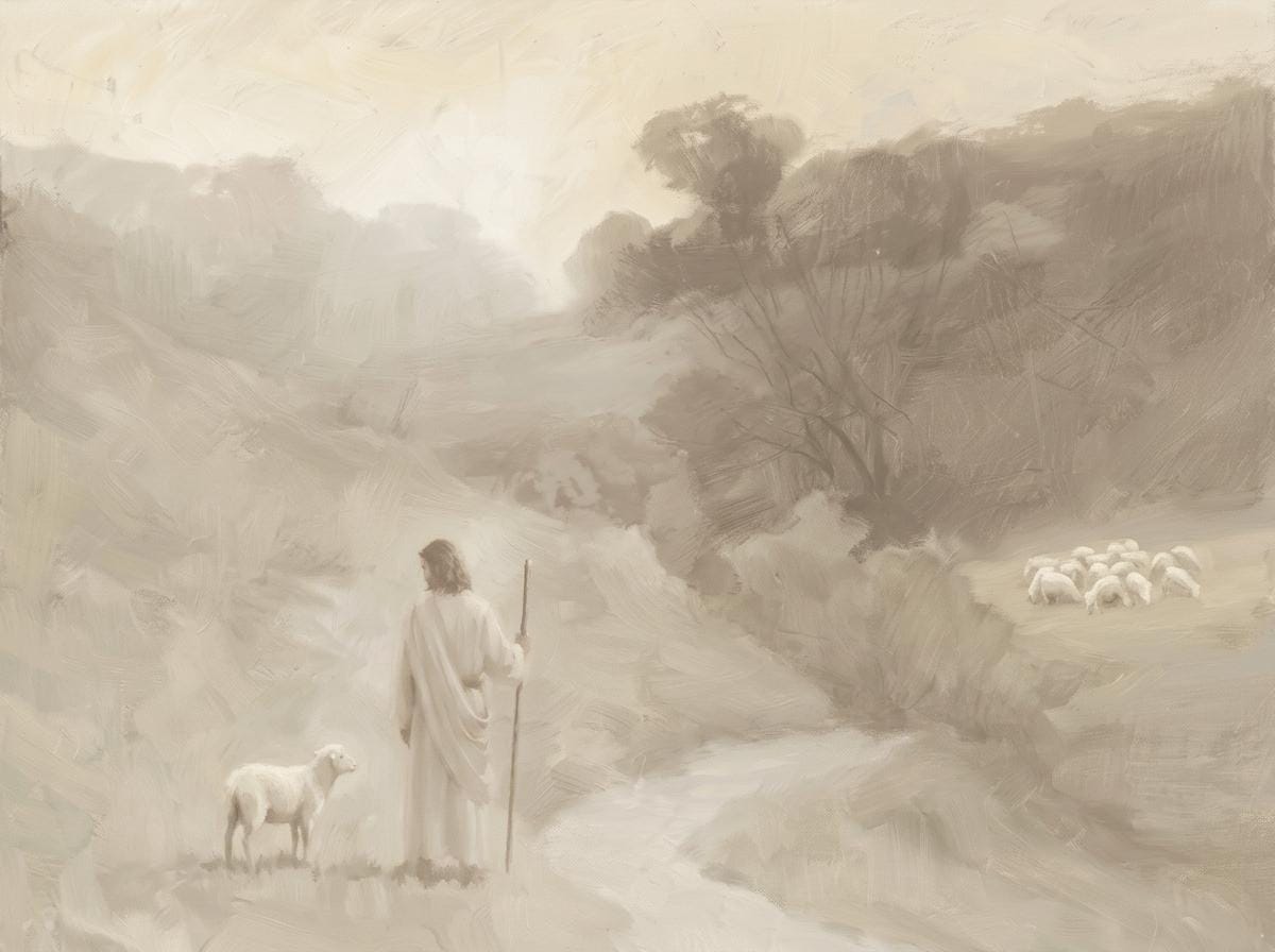 Farmhouse Faith Canvas | Dusk Path Hollow Christian Wall Art Print | Moody Christian Wall Art | Faith Gift | G0004