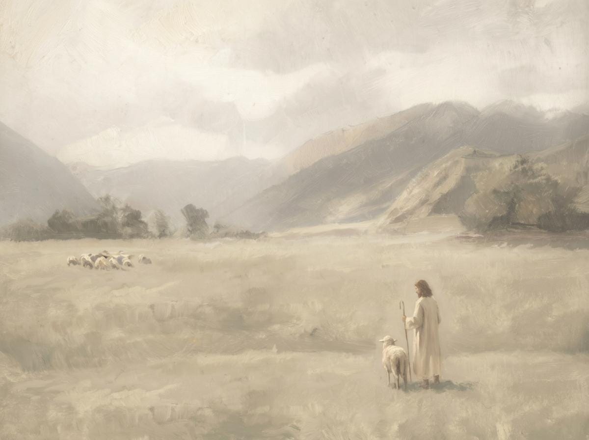 Be Still Canvas | Mountain Meadow Christian Wall Art Print | Vintage Christian Wall Art | Faith Gift | F0008