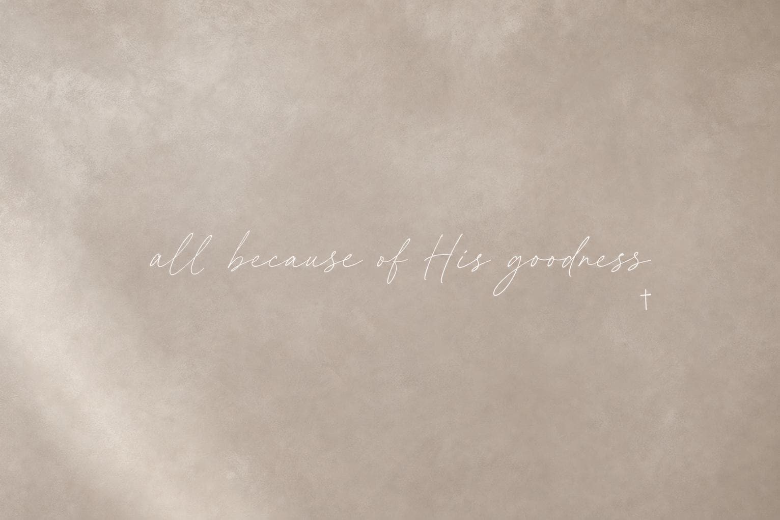 His Goodness Canvas | All Because of His Goodness Framed Canvas Christian Wall Art | Faith Gift for Her | C0005