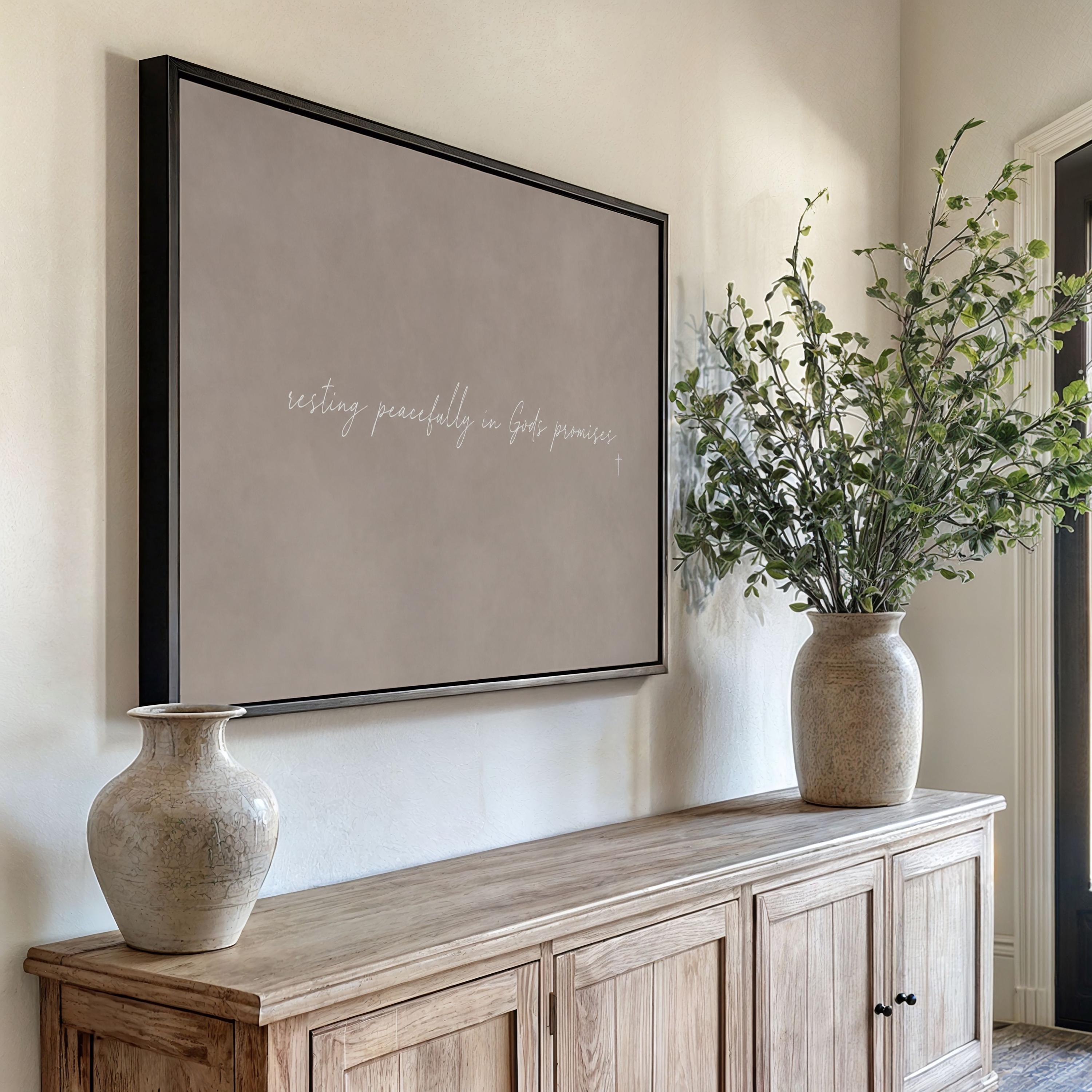 Resting in God Canvas | Resting Peacefully in God Framed Canvas Christian Wall Art | Faith Gift for Her | C0013