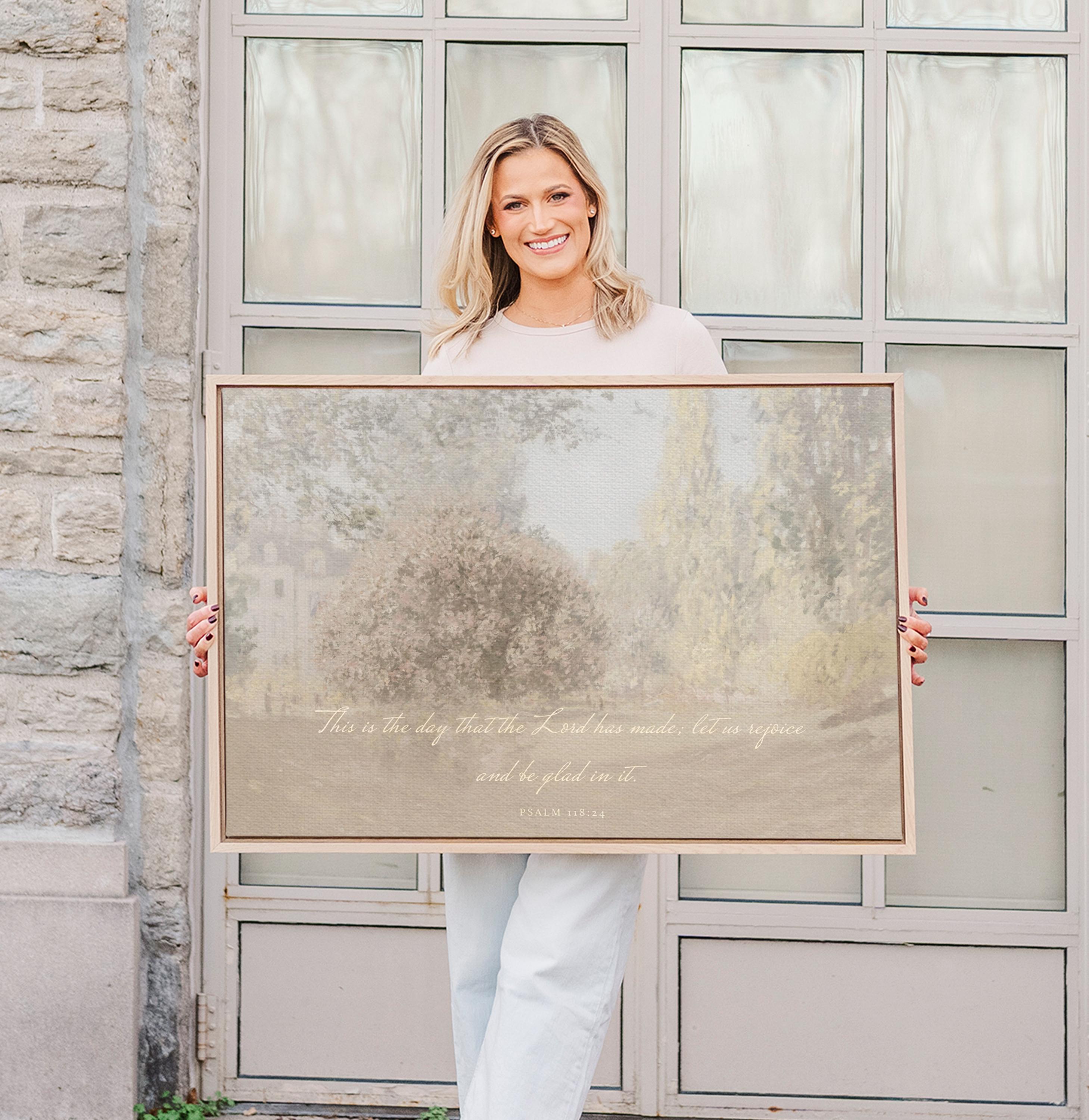 This Is the Day Canvas | Monet-Inspired Parc Monceau Christian Decor | Impressionist Christian Wall Art | Faith Gift | T0014