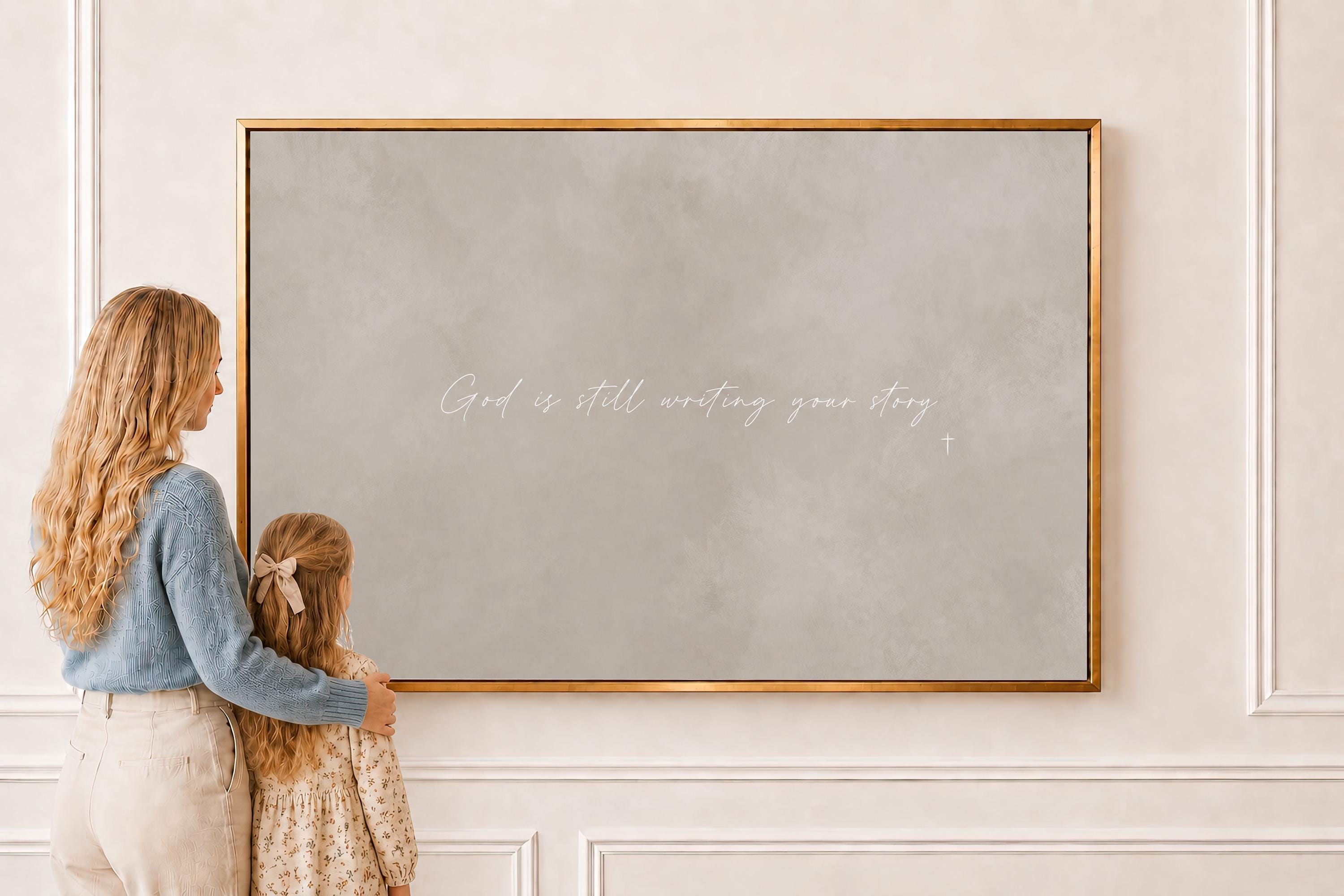 Your Story Canvas | Still Writing Your Story Framed Canvas Christian Wall Art | Faith Gift for Her | C0007