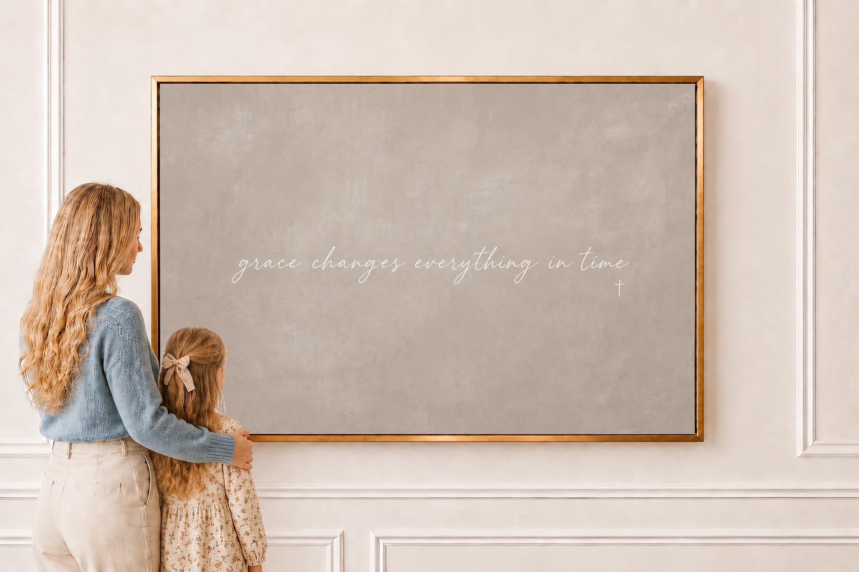 Grace Changes Canvas | Grace Changes Everything Framed Canvas Christian Wall Art | Faith Gift for Her | C0014