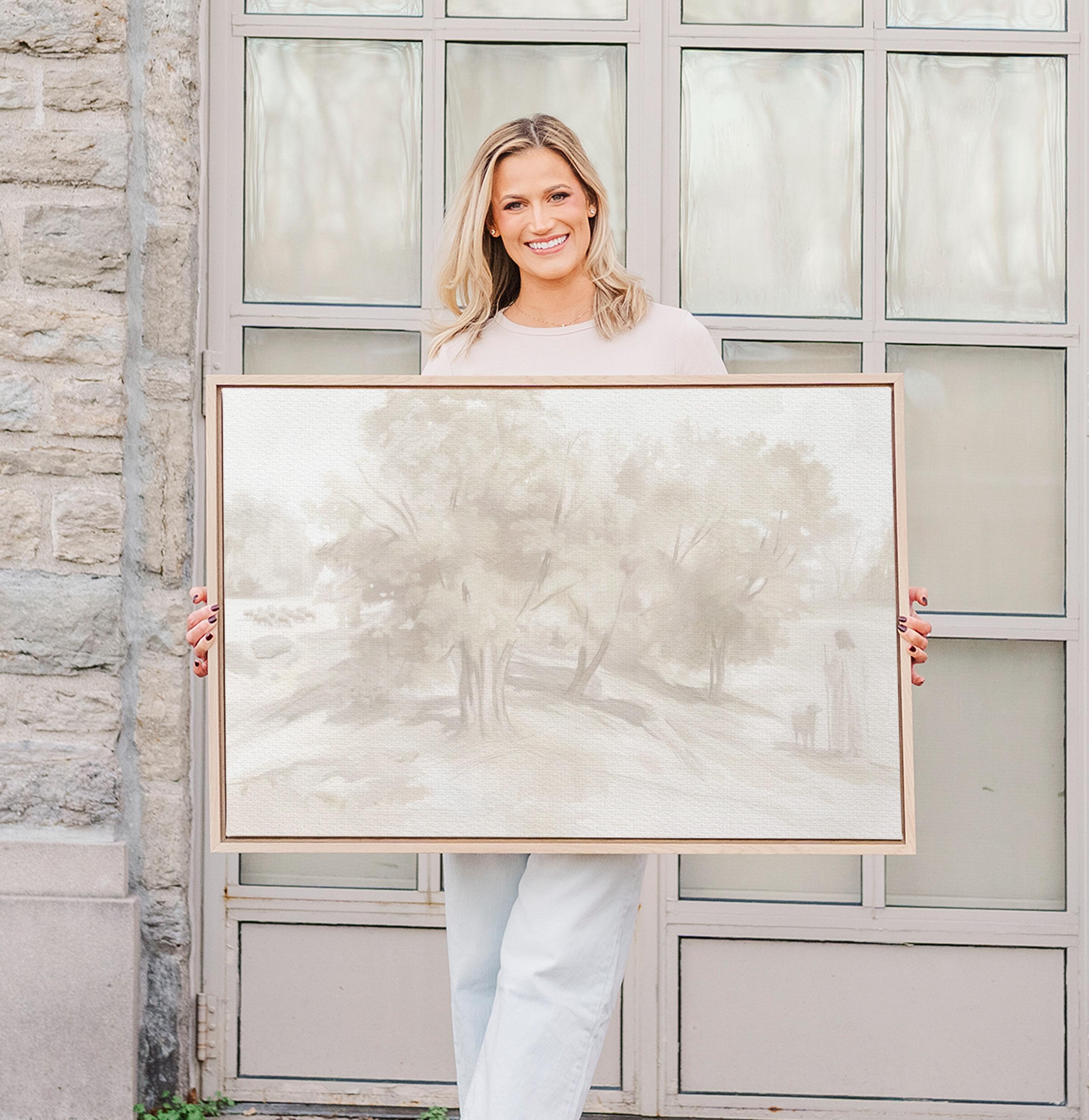 Farmhouse Faith Canvas | Corot Oak Grove Christian Wall Art Print | Impressionist Christian Wall Art | Faith Gift | G0001