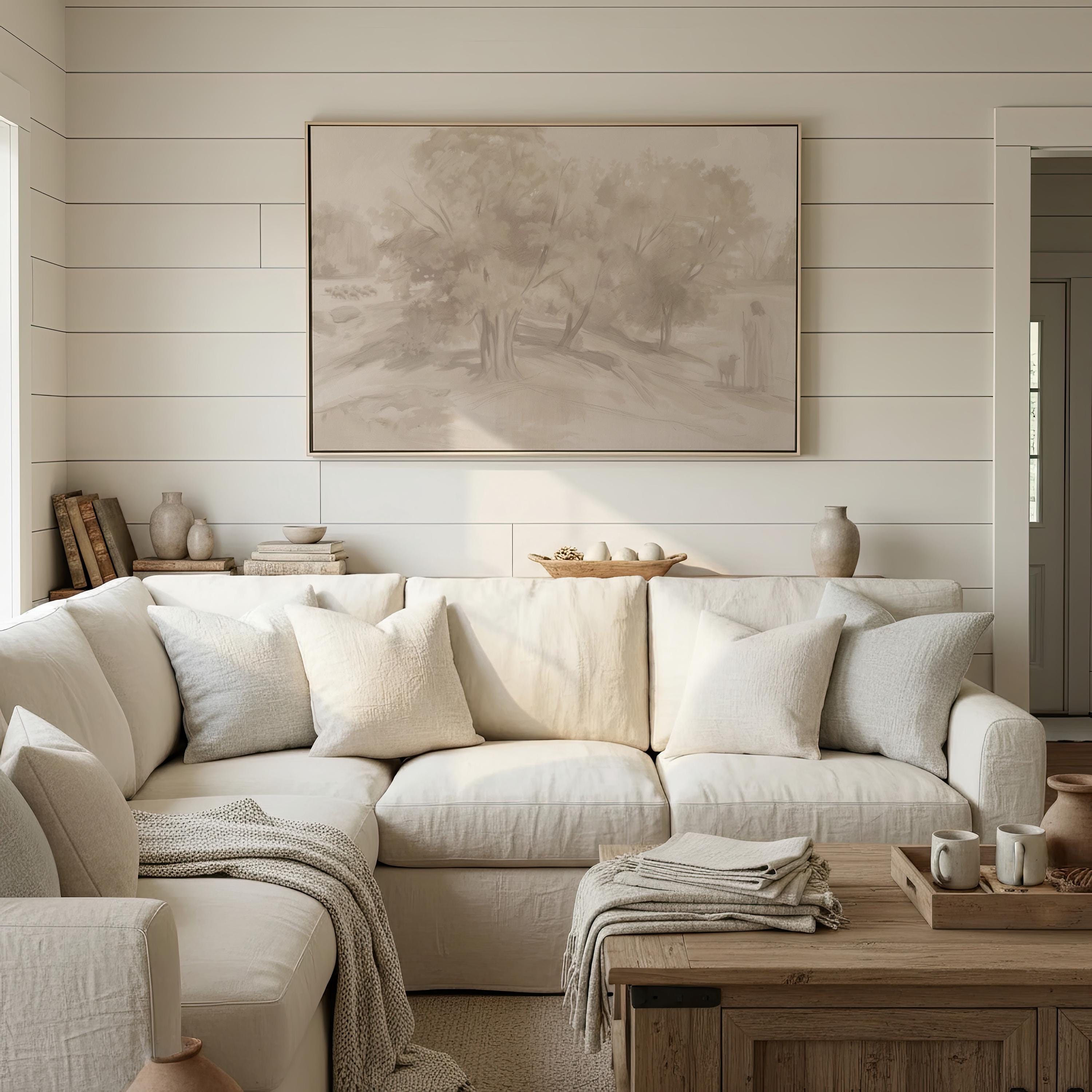 Farmhouse Faith Canvas | Corot Oak Grove Christian Wall Art Print | Impressionist Christian Wall Art | Faith Gift | G0001