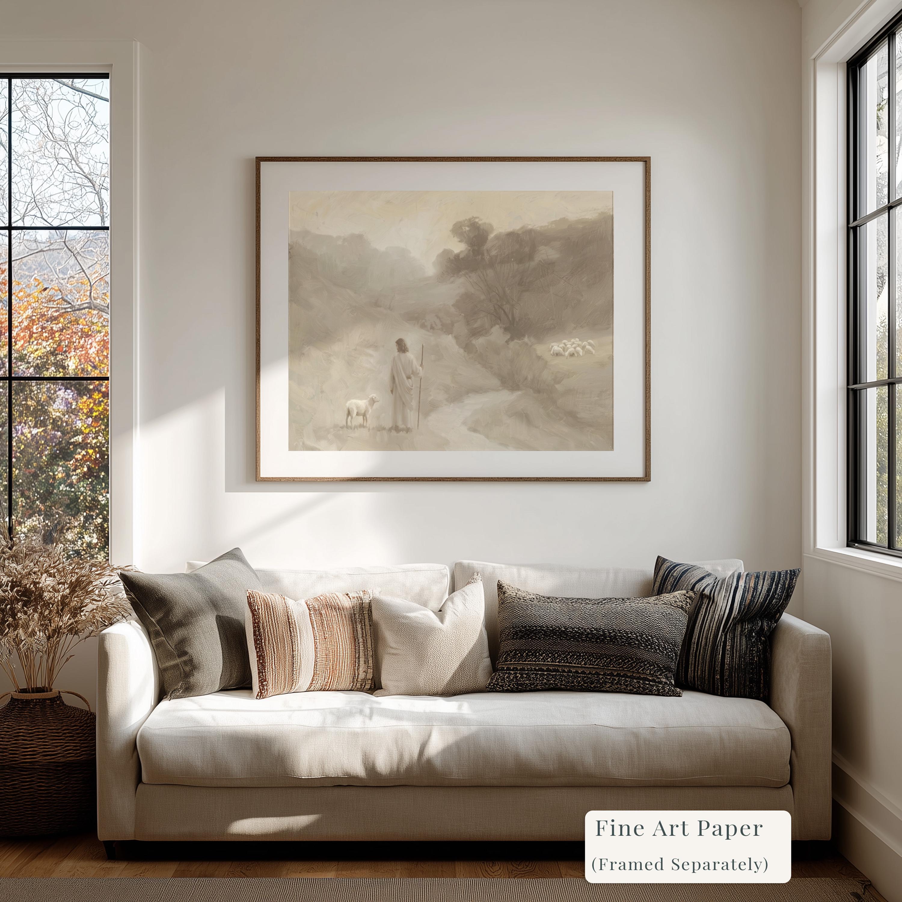 Farmhouse Faith Canvas | Dusk Path Hollow Christian Wall Art Print | Moody Christian Wall Art | Faith Gift | G0004